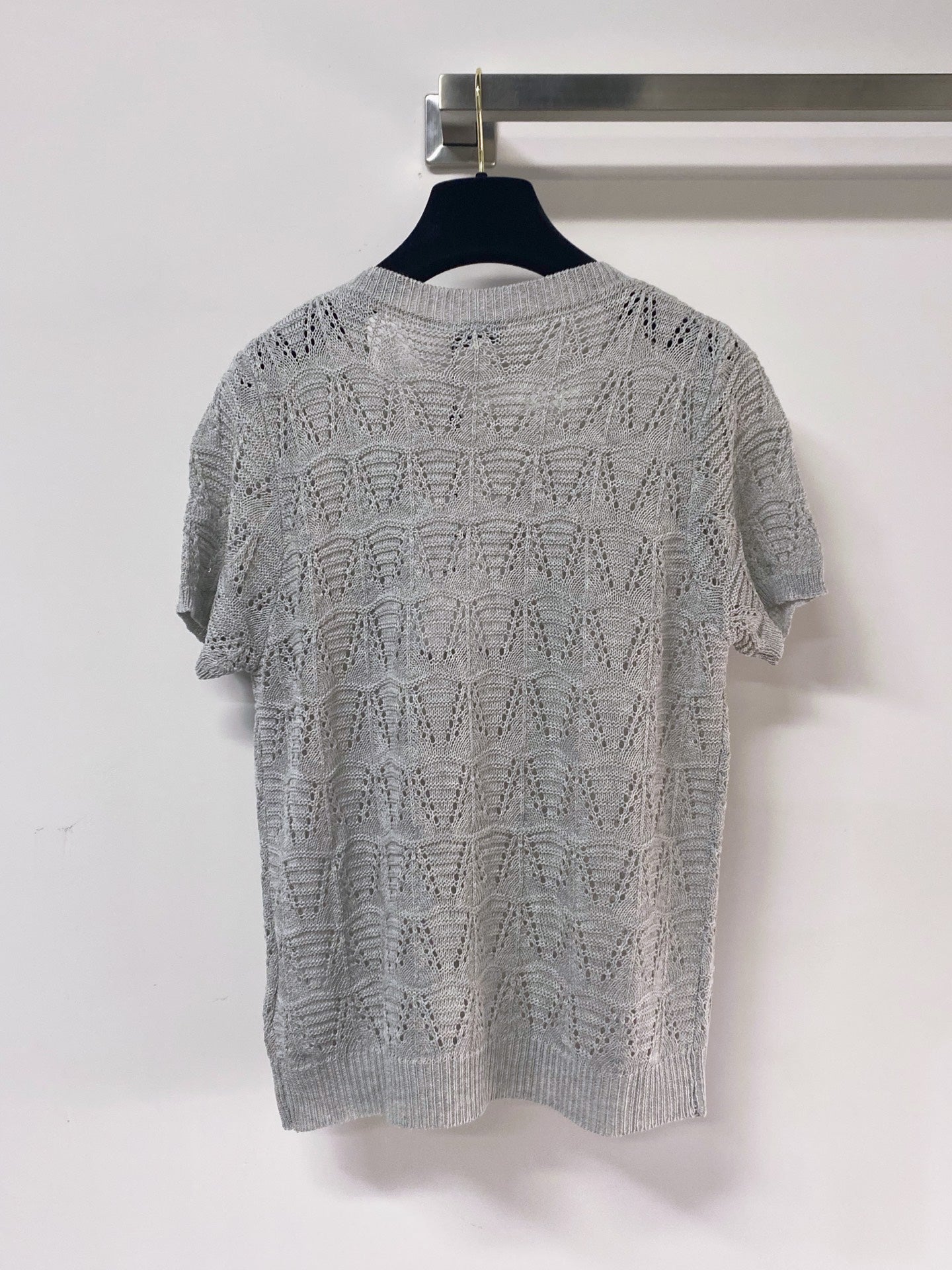 Chanel 2026 V-Neck Short-Sleeved Shirt Laine Wool 463520