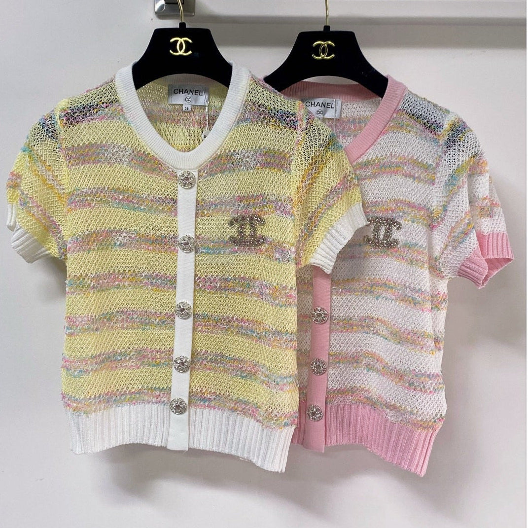 Chanel 2026 Short-Sleeve Knit Cardigan Wool Laine 463563