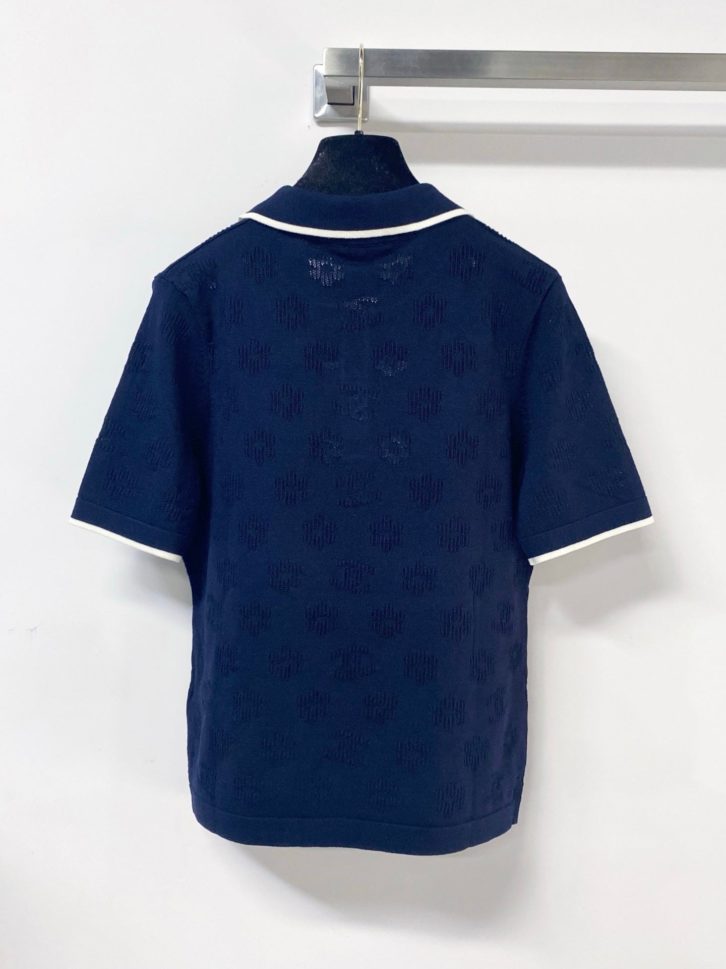 Chanel 2026 Short-Sleeve Knit Polo Shirt Cotton 479910