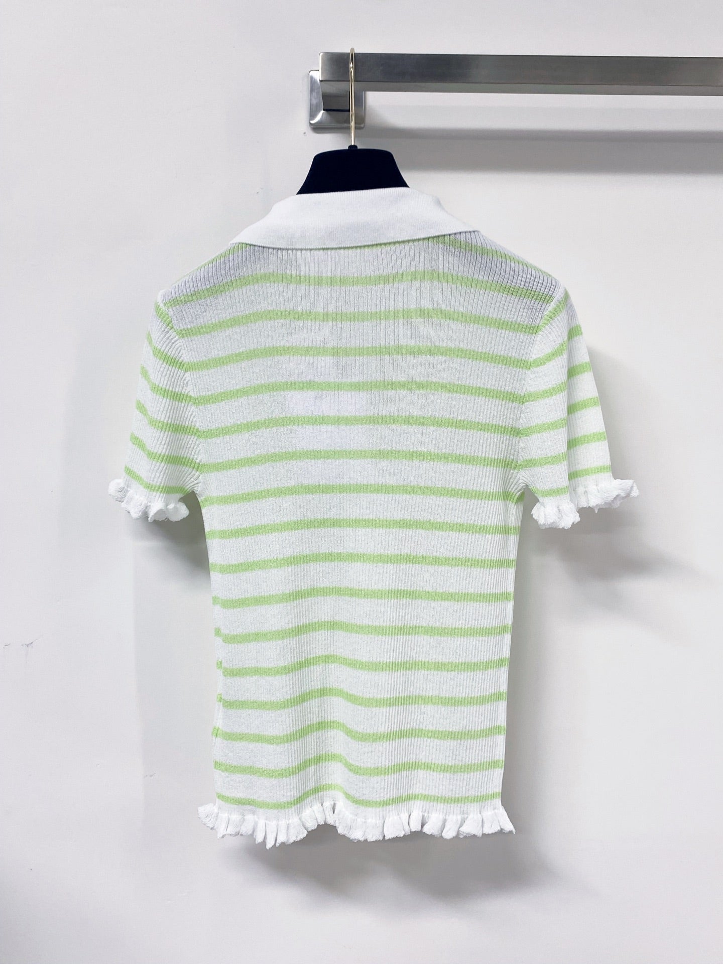 Dior 2026 Stripes Polo Knitted  Short-Sleeve Shirt Tencel 479853