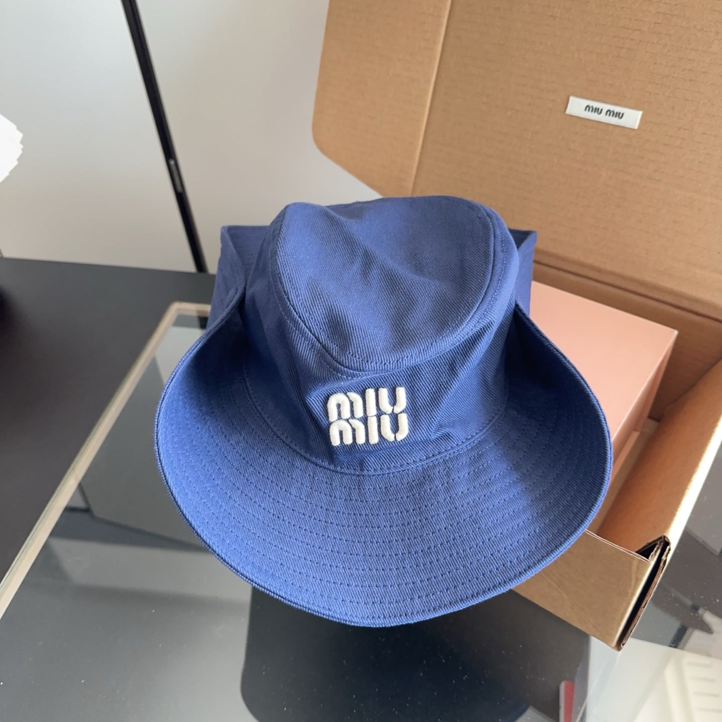 Miumiu Drill Hat 299646