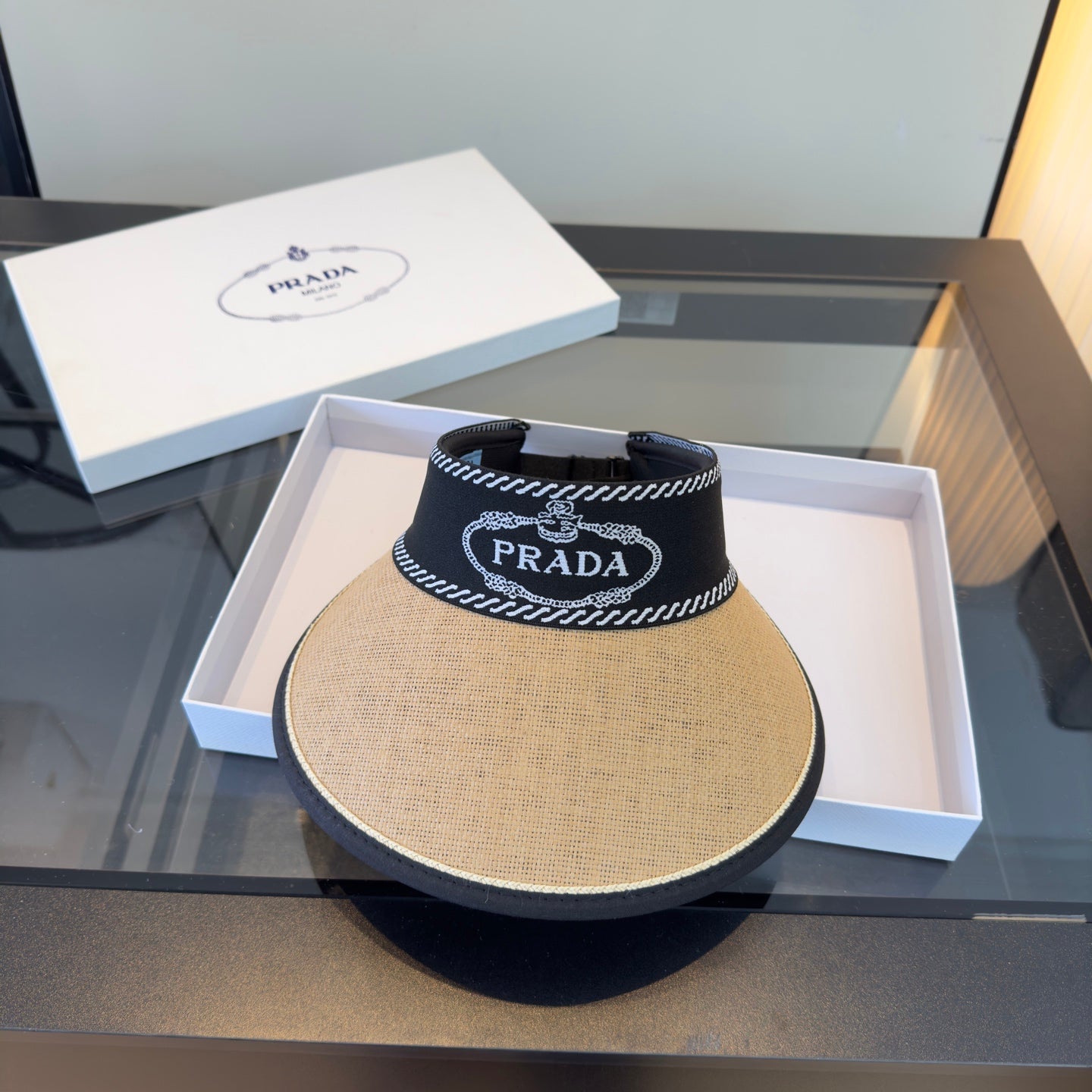 Prada Headband Visor Hat 299799