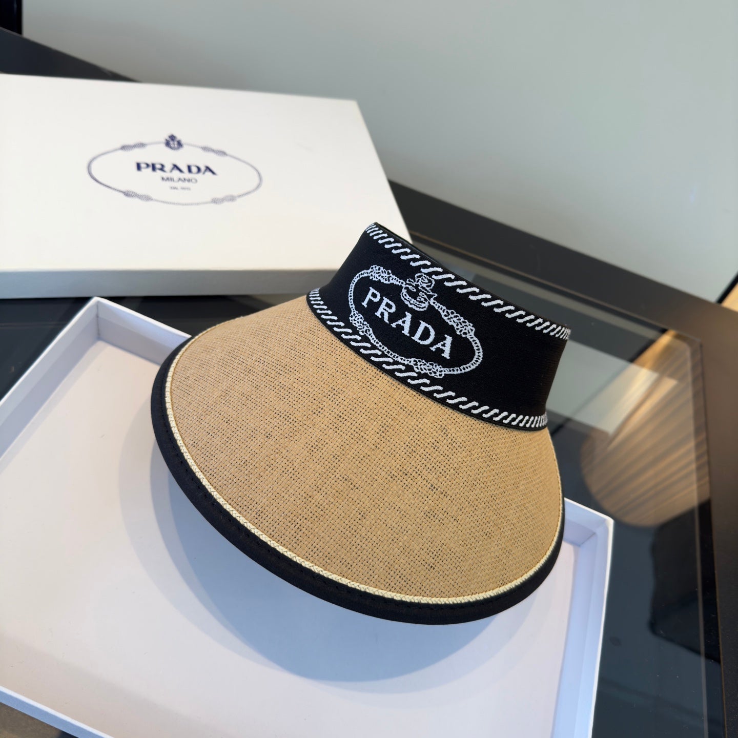 Prada Headband Visor Hat 299799