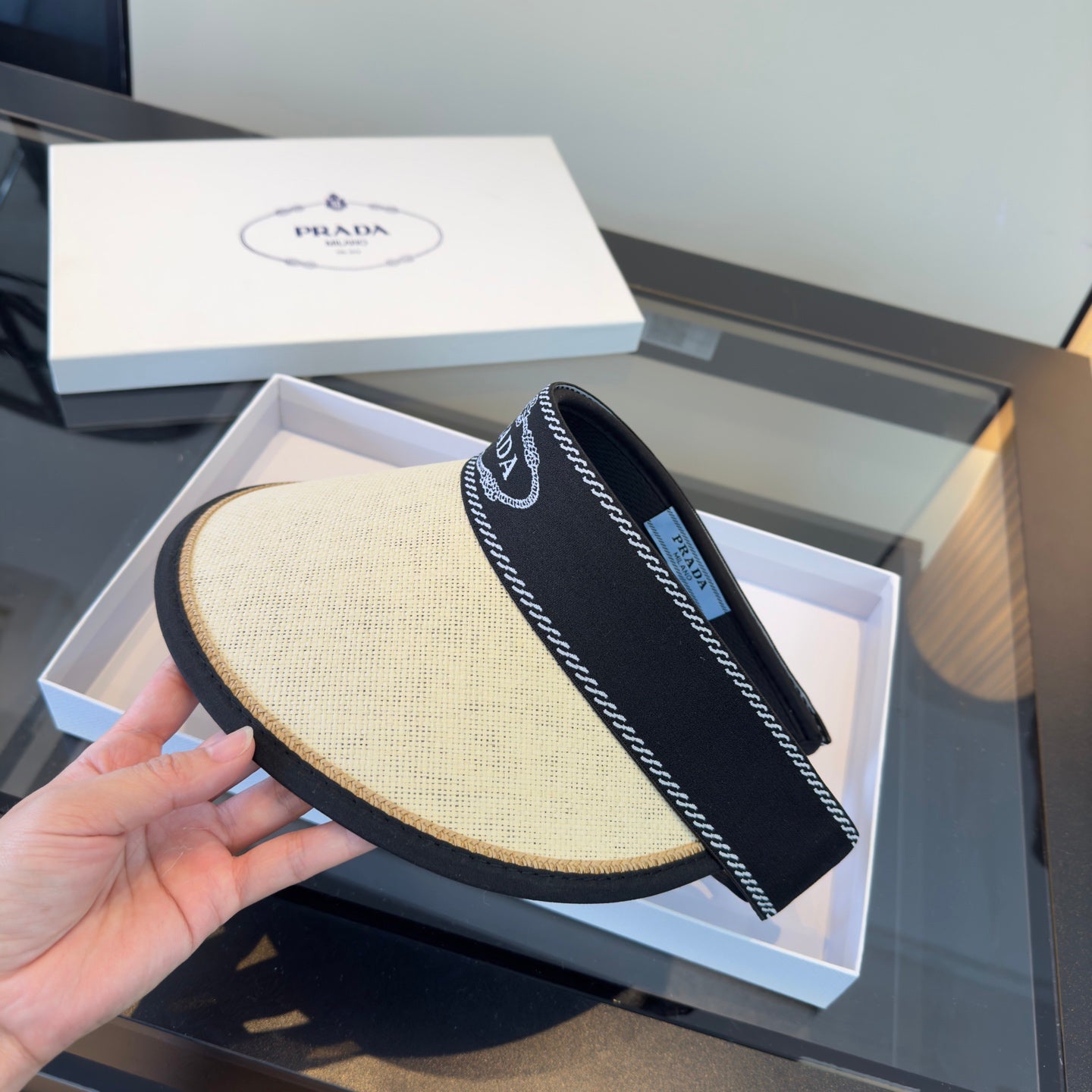 Prada Headband Visor Hat 299799