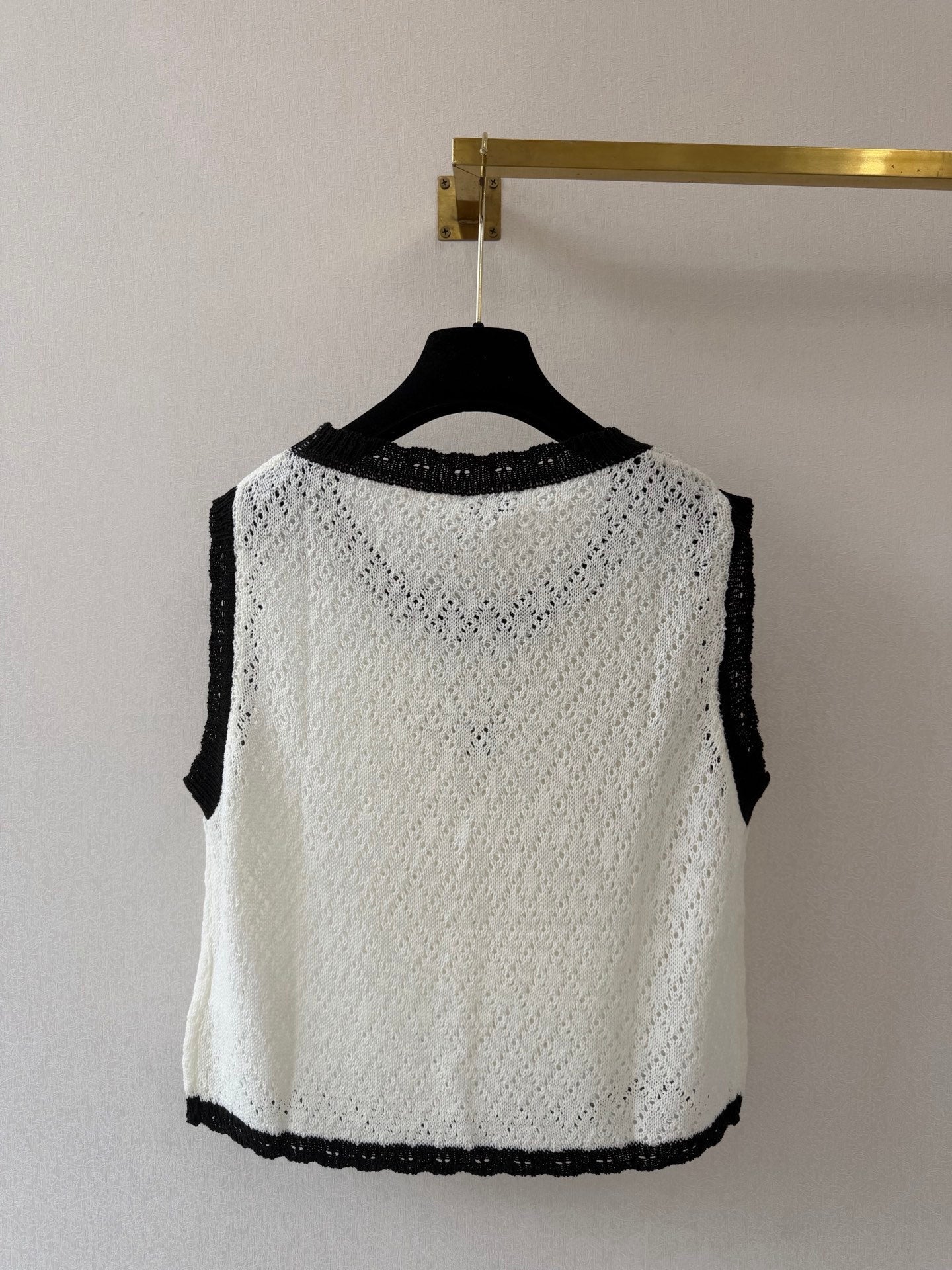 Chanel 2026 Vest Black and White Cotton 394798
