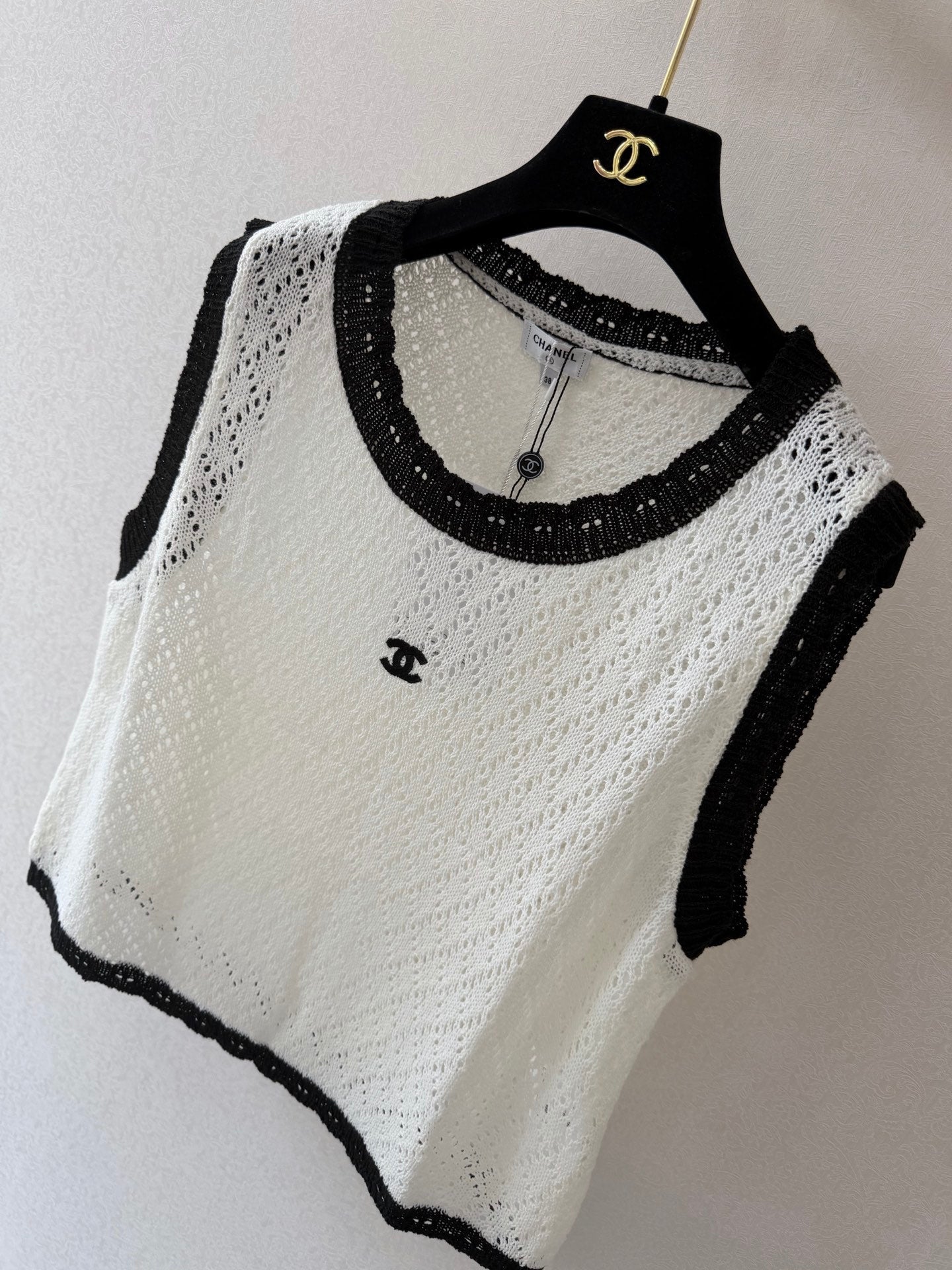 Chanel 2026 Vest Black and White Cotton 394798
