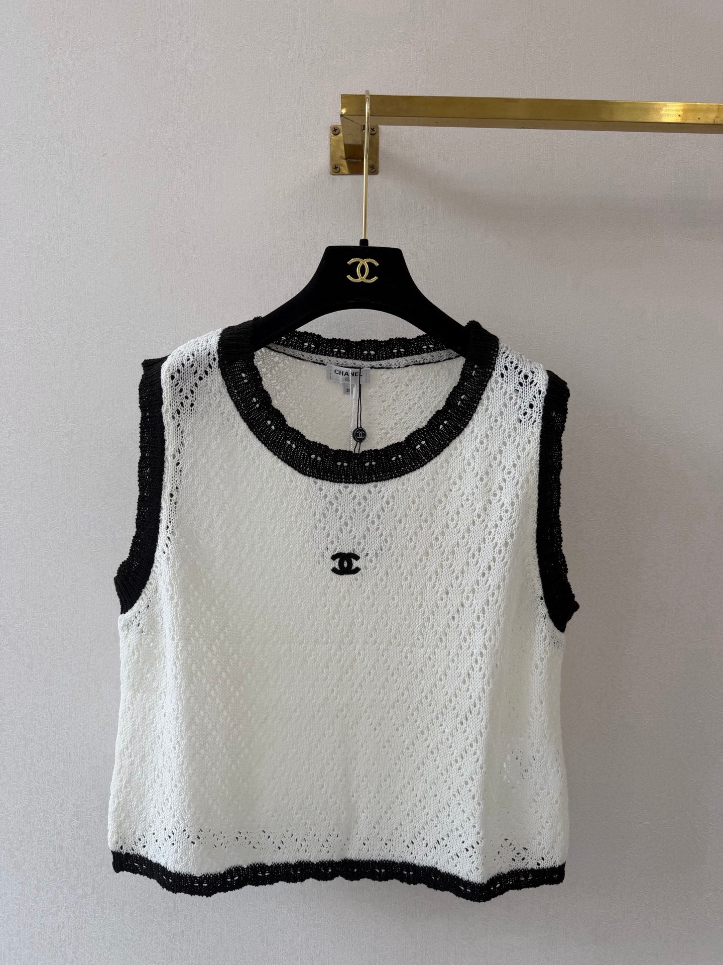 Chanel 2026 Vest Black and White Cotton 394798
