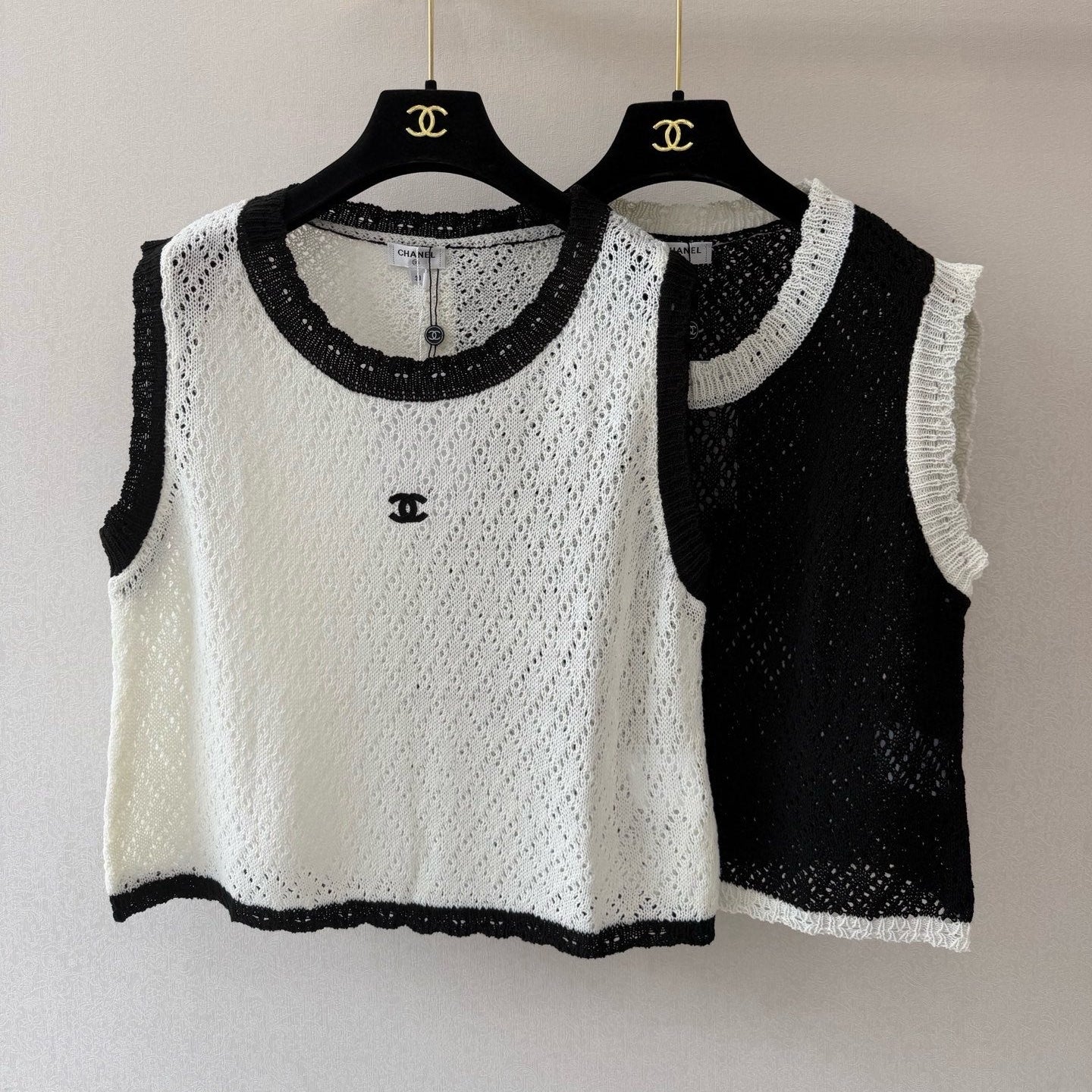 Chanel 2026 Vest Black and White Cotton 394798
