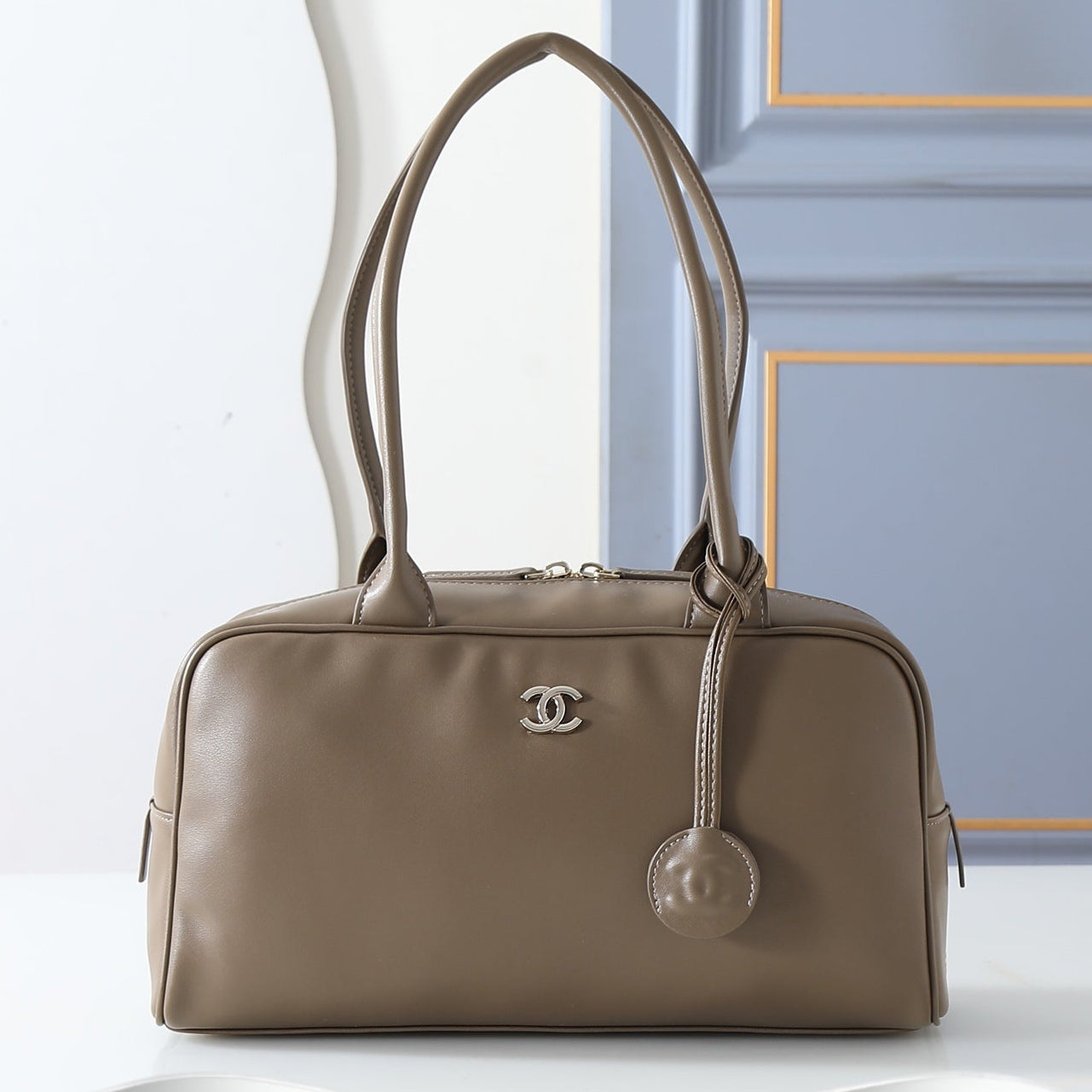 Chanel 2026 Large Bowling Bag 35.5cm Suede And Calfskin