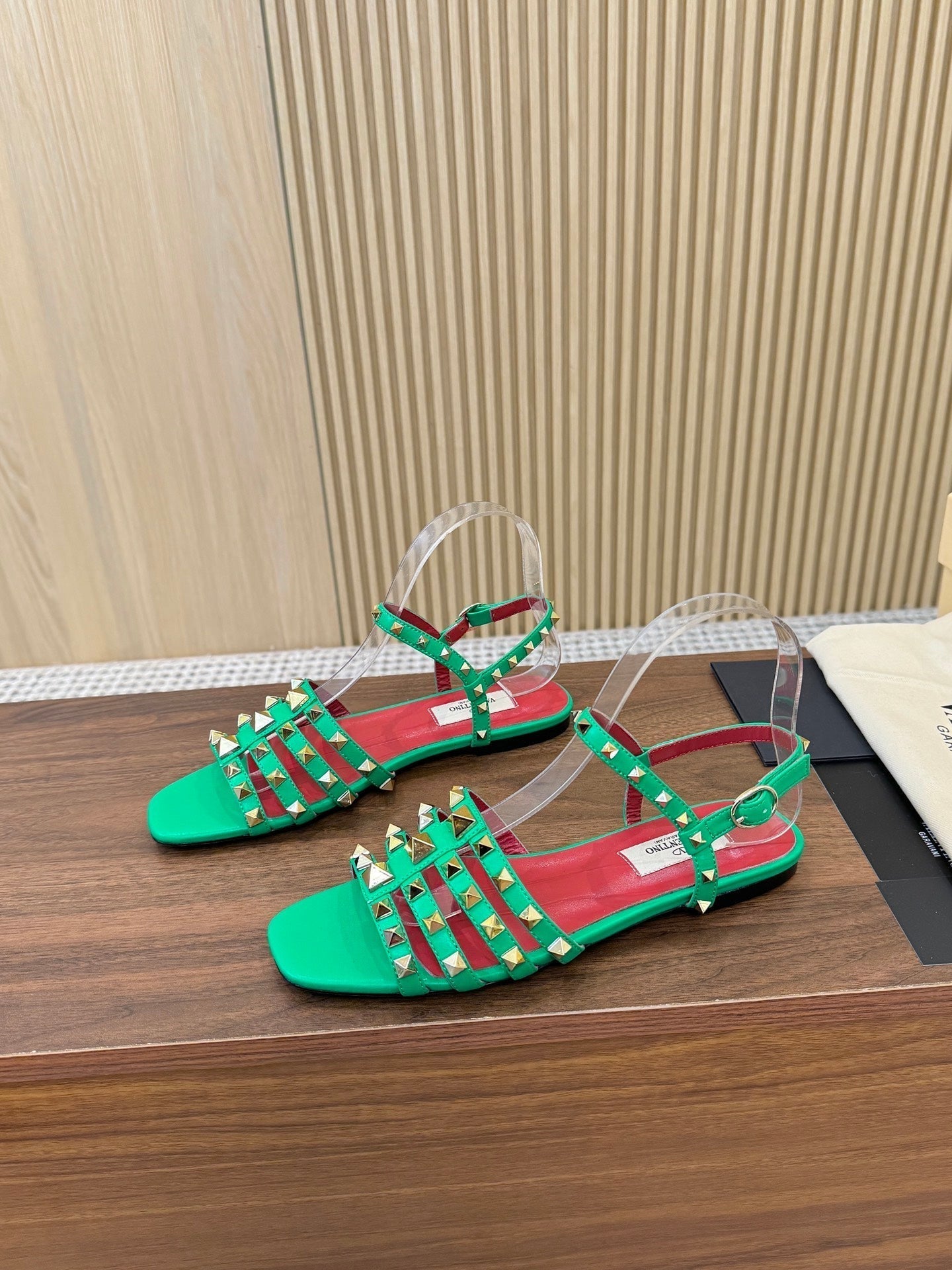 Valentino Garavani Rockstud Caged Calfskin Sandals 863321