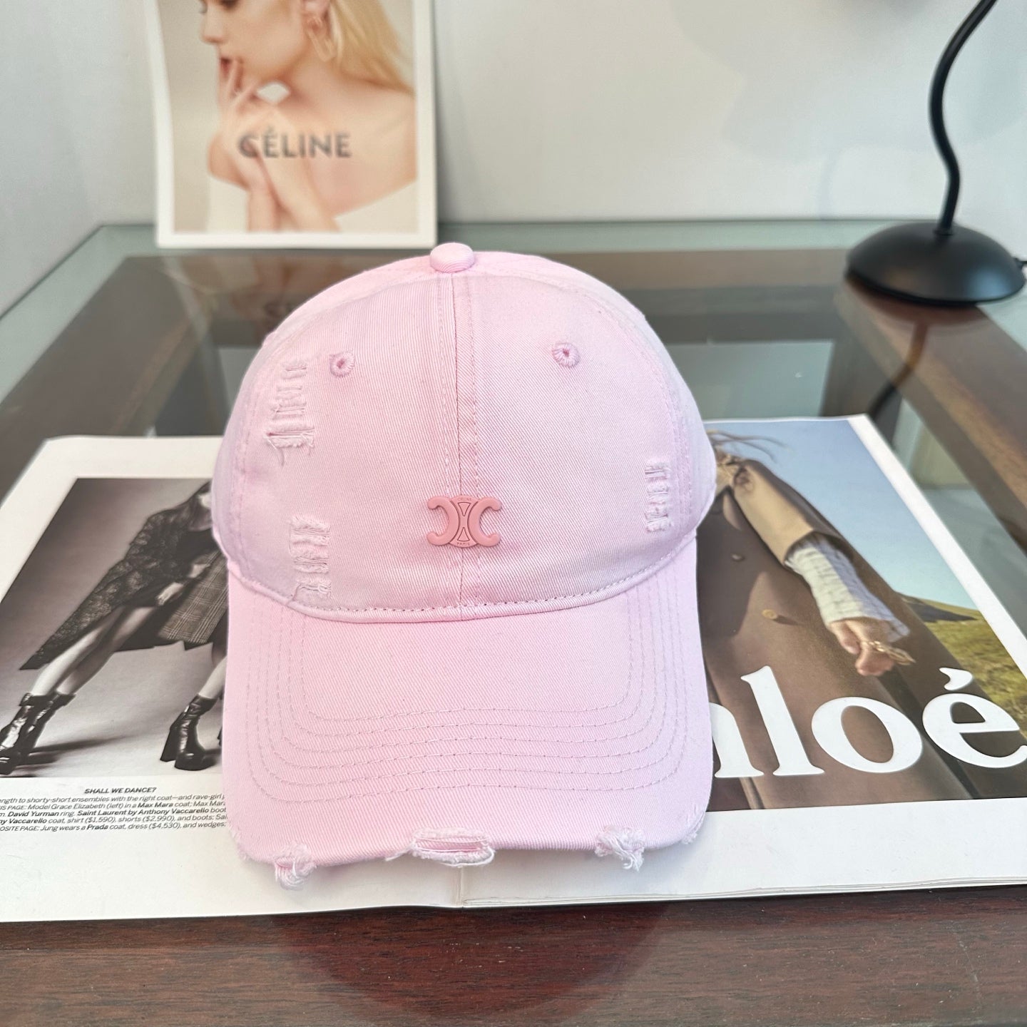 Chanel Distressed Baseball Cap 343468