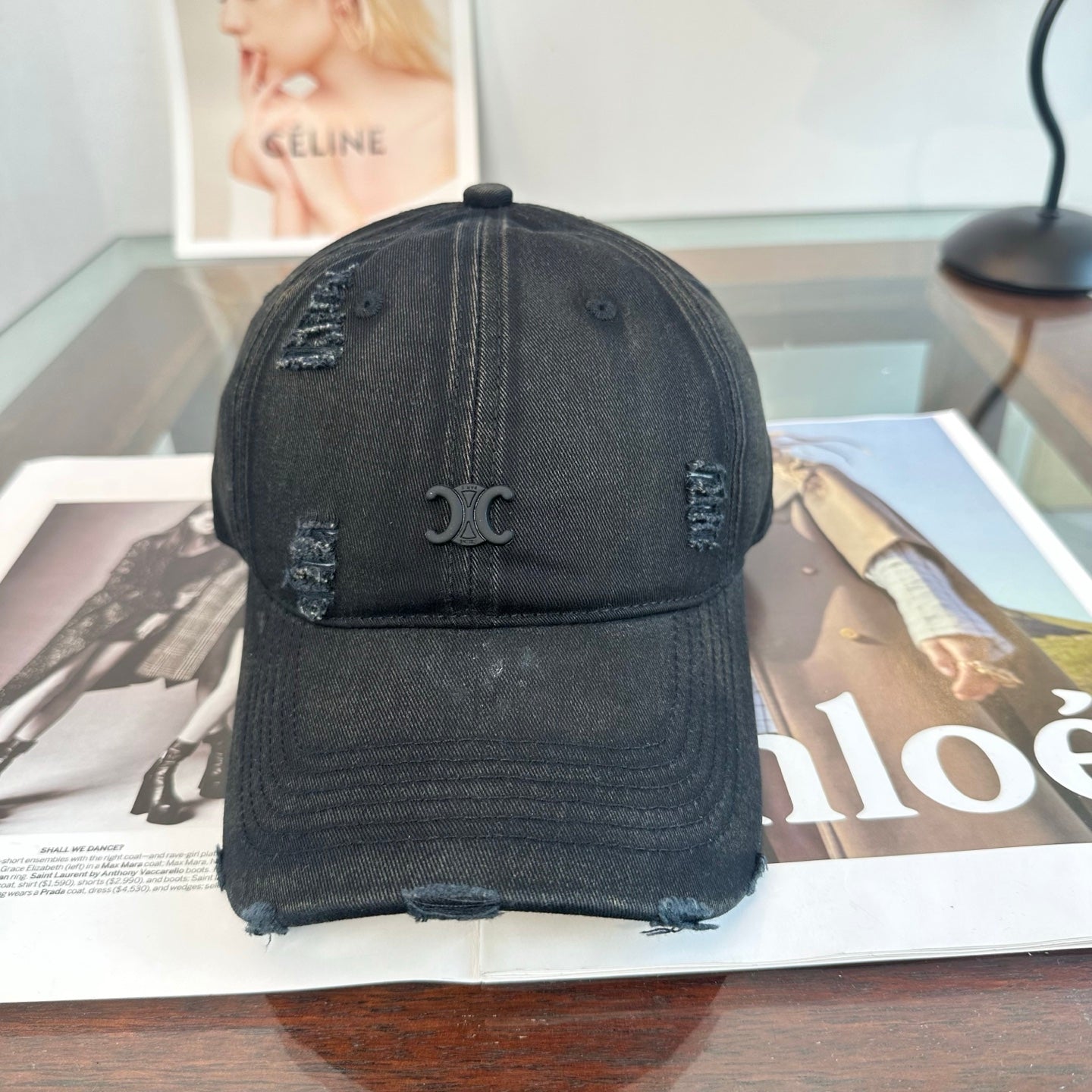 Chanel Distressed Baseball Cap 343468