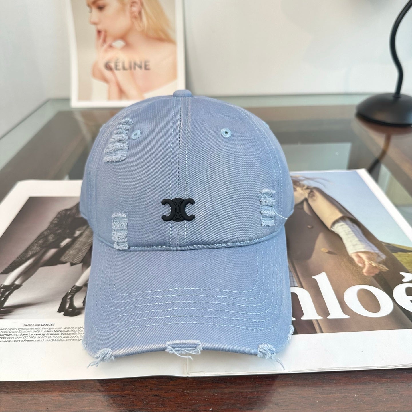 Chanel Distressed Baseball Cap 343468