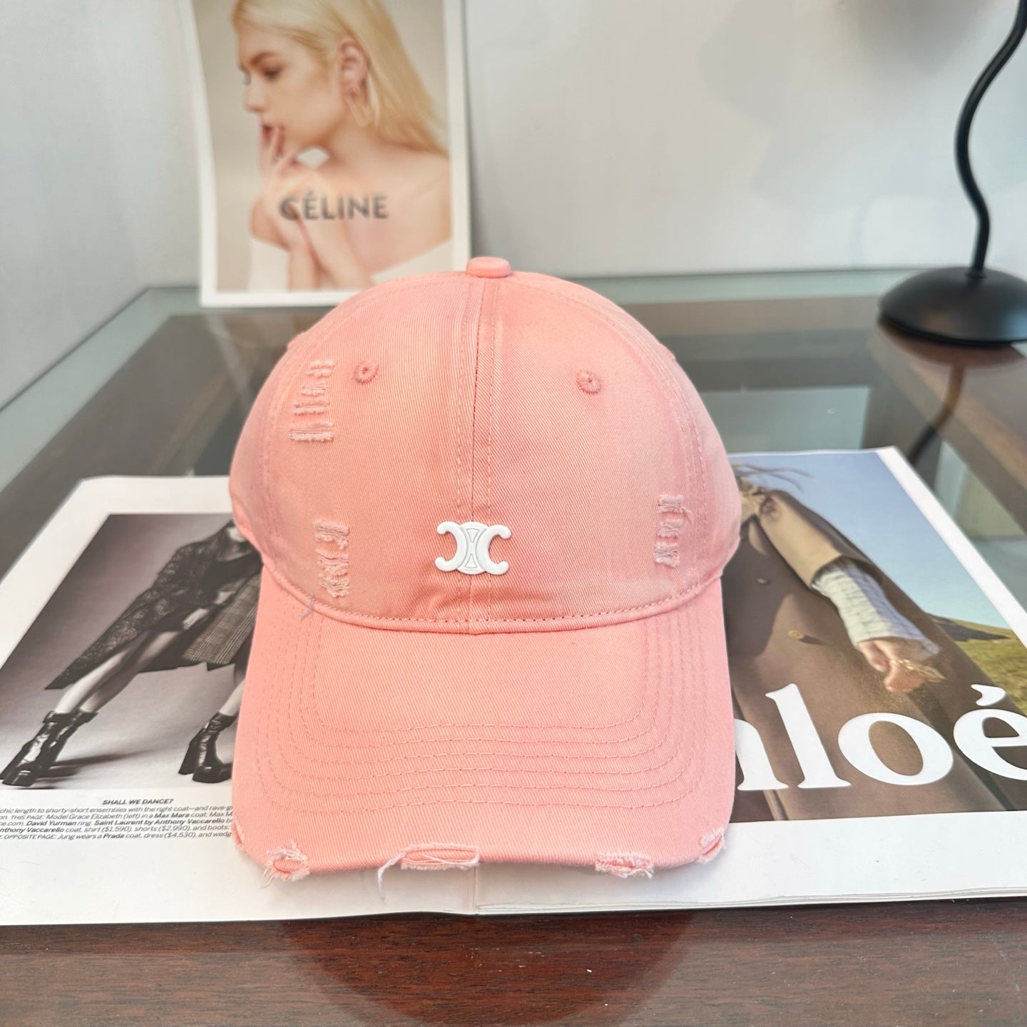 Chanel Distressed Baseball Cap 343468