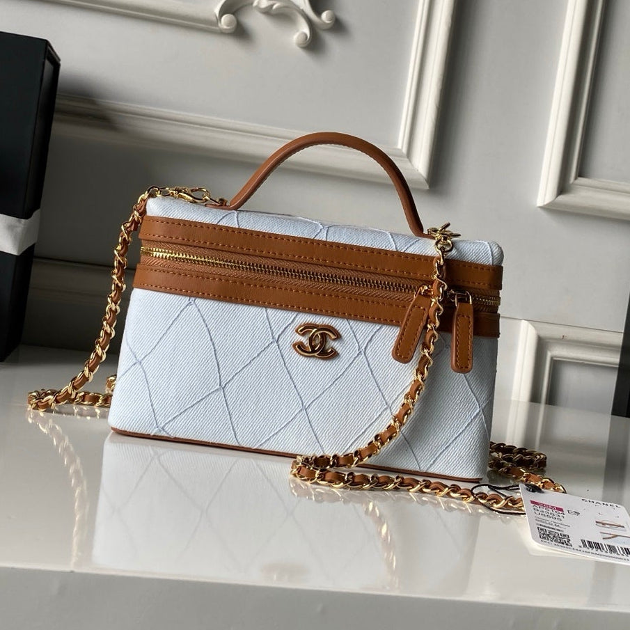Chanel 2026 Vanity Case Bag 19.5cm Demin And Leather