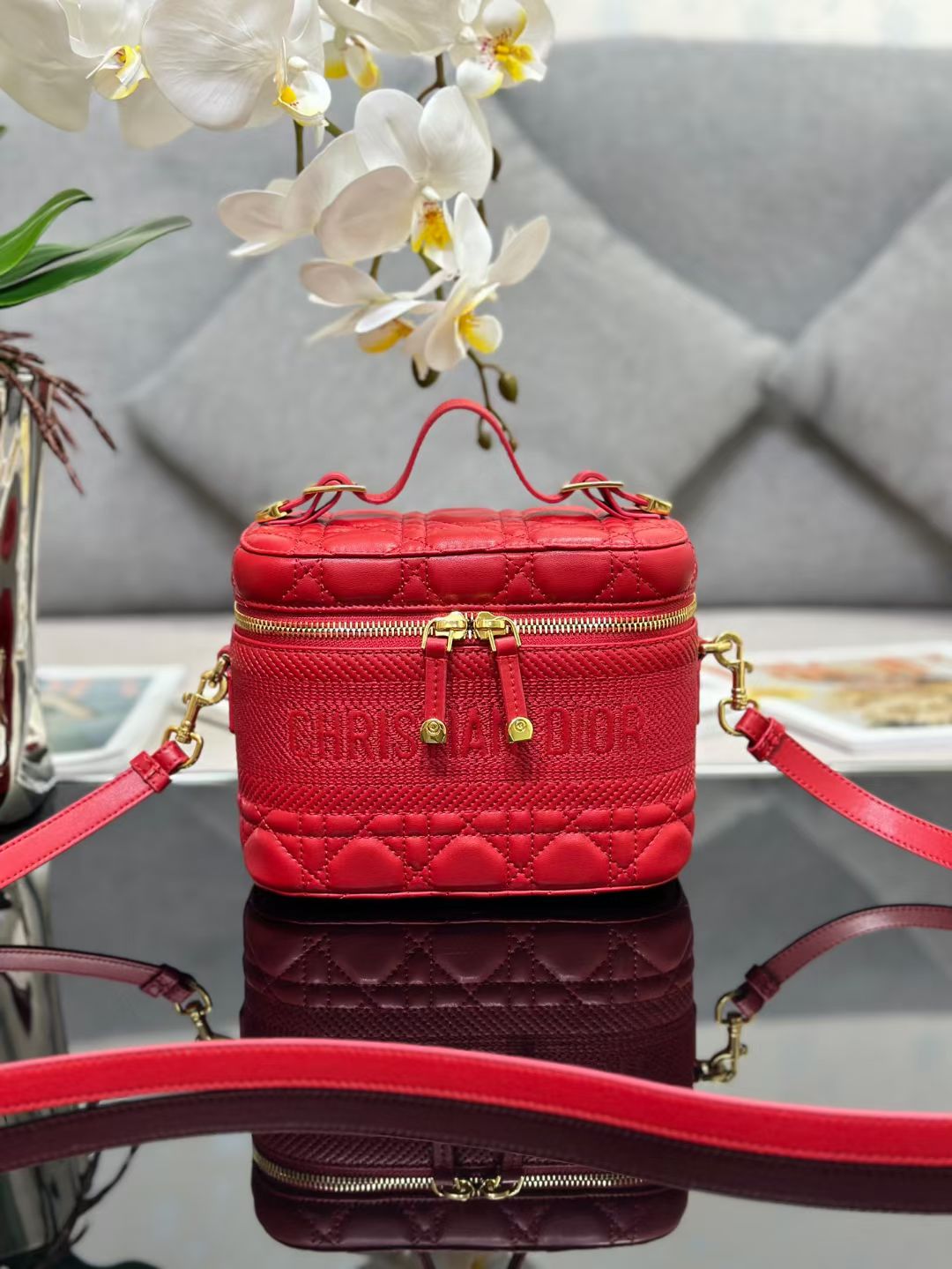 Dior 2026 Vanity Case 18.5cm Lambskin 158275
