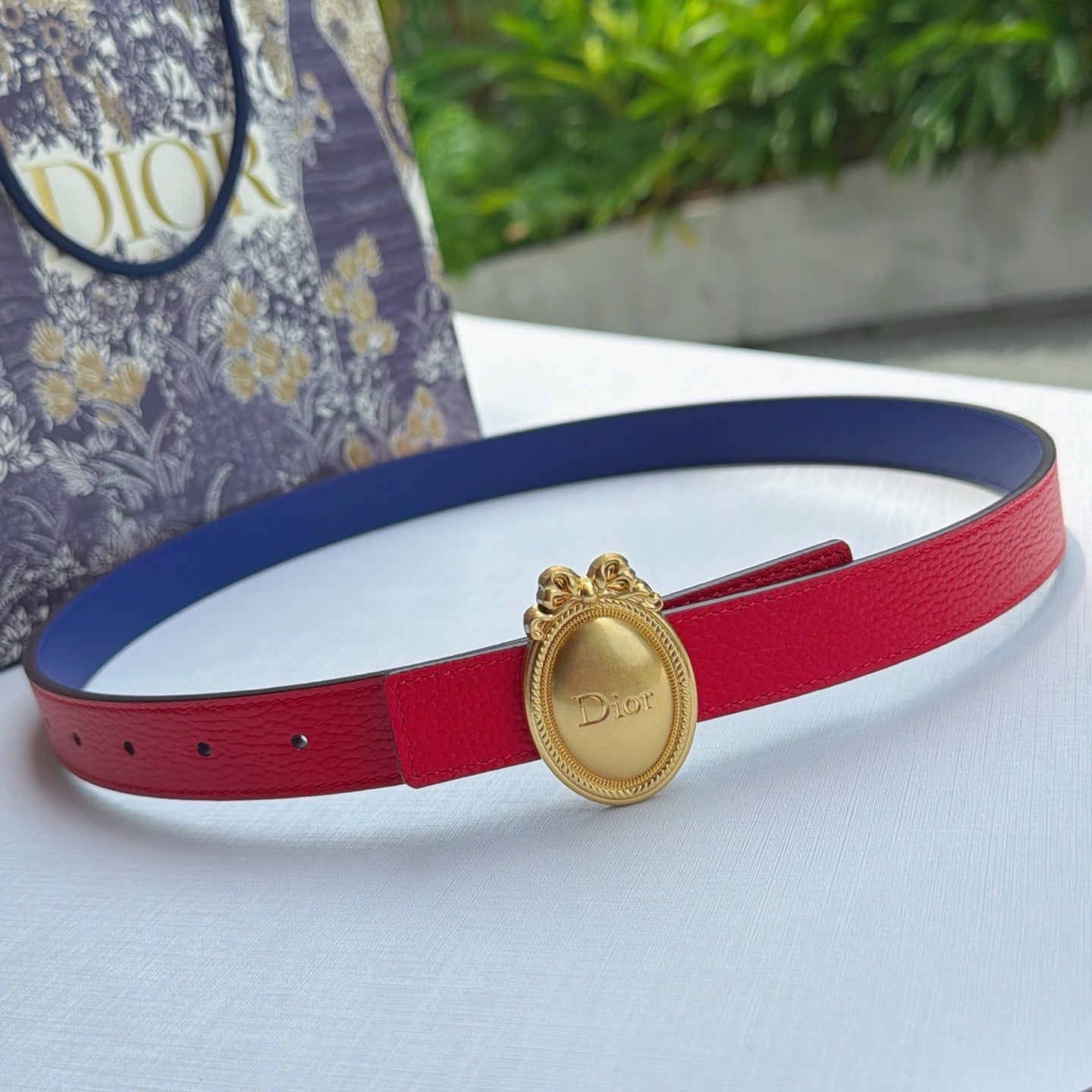 Dior Médaillon Belt 25mm Two-tone Calfskin 210914