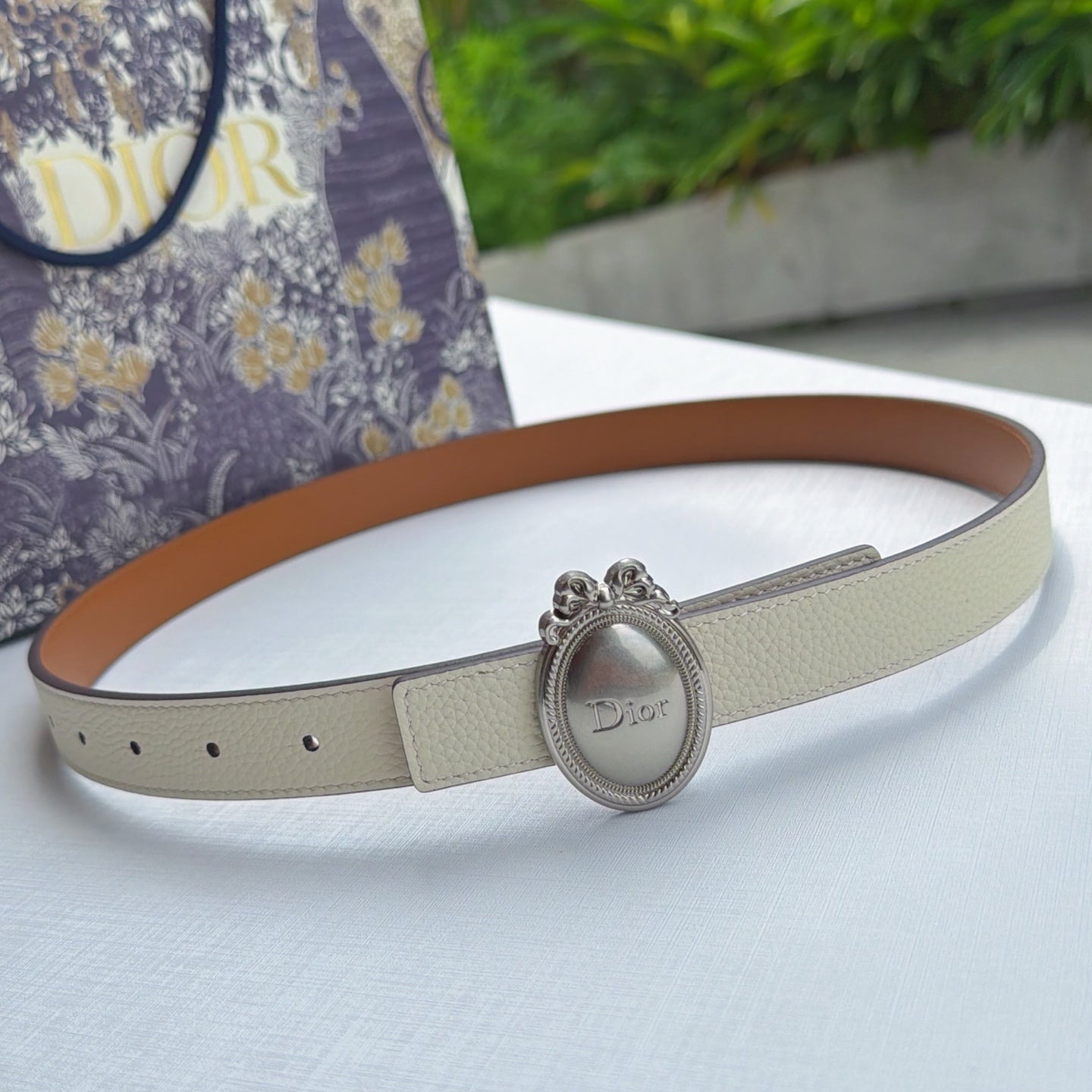 Dior Médaillon Belt 25mm Two-tone Calfskin 210914