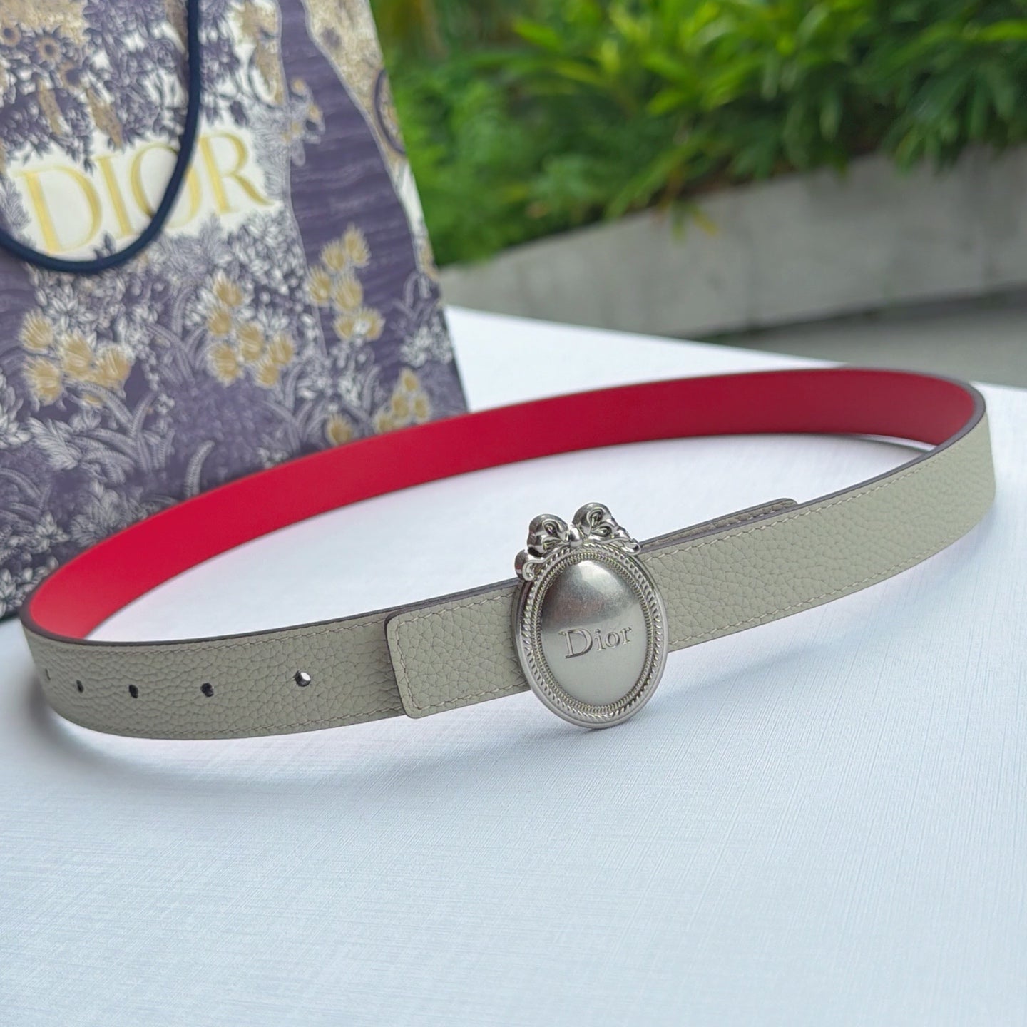 Dior Médaillon Belt 25mm Two-tone Calfskin 210914