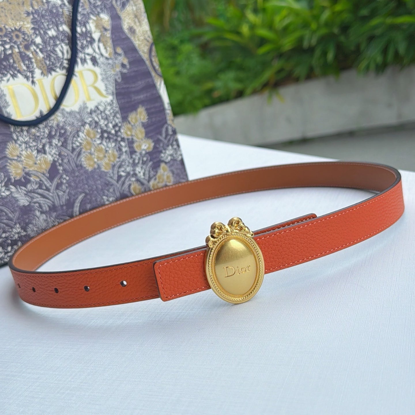 Dior Médaillon Belt 25mm Two-tone Calfskin 210914