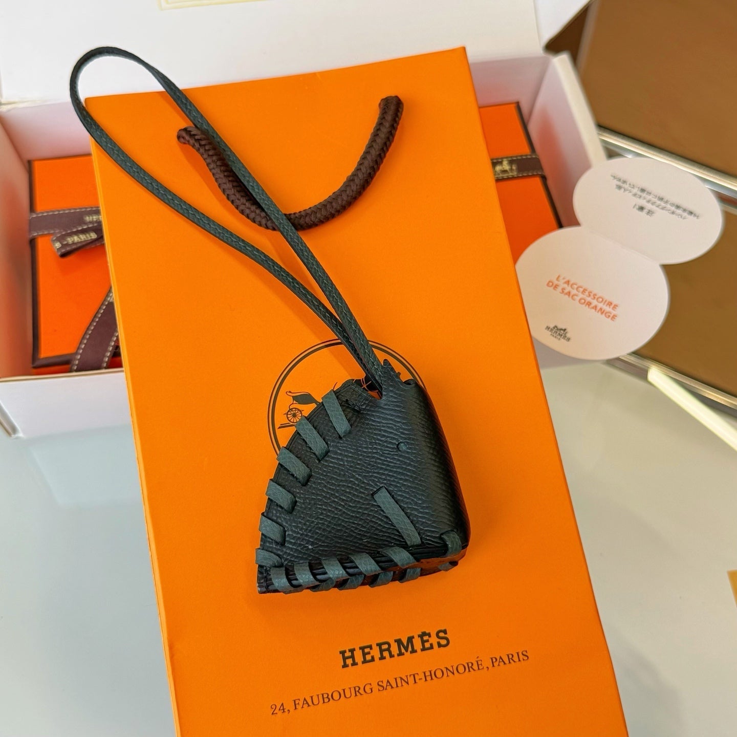 Hermes Cheval Tresse Charm Leather