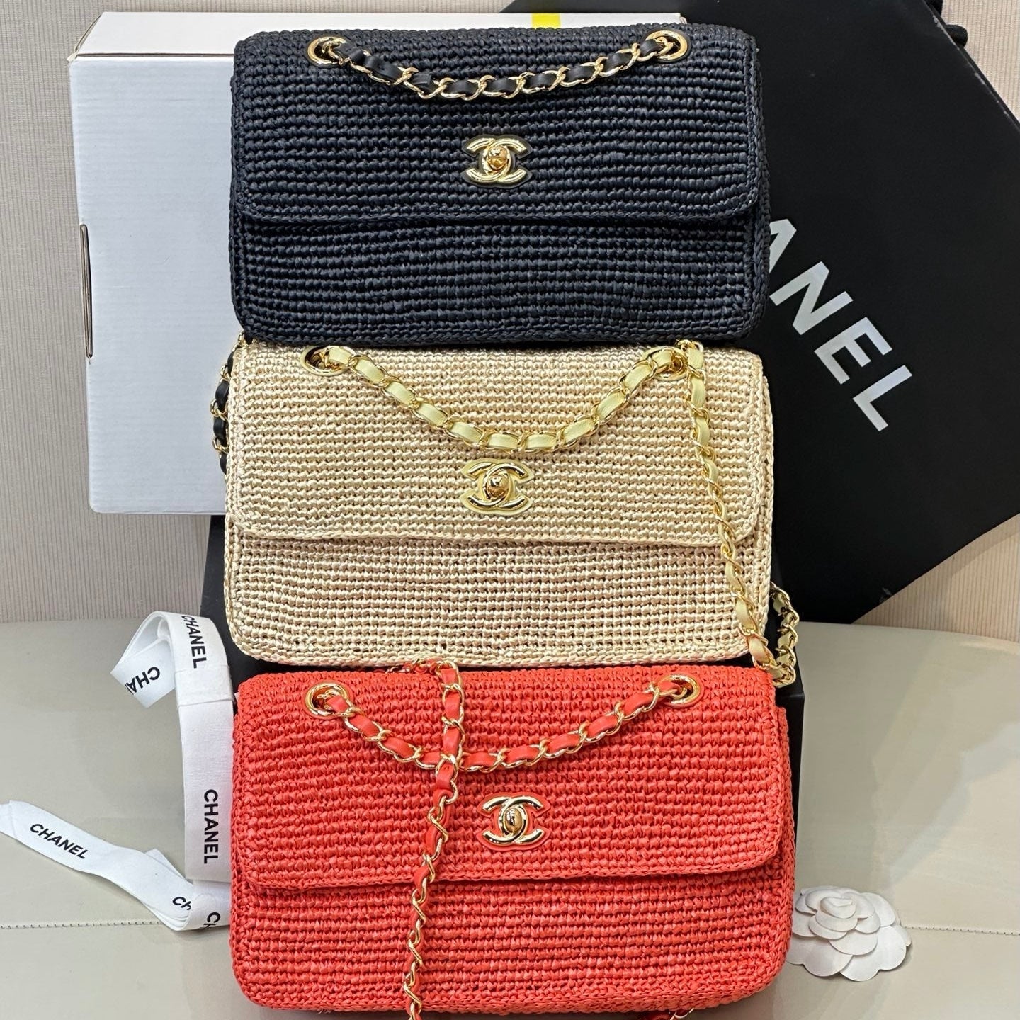 Chanel 2026 Coco Beach Flap Bag Raffia Leather 143488