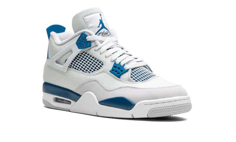 Nike Air Jordan 4 Military Blue White Suede