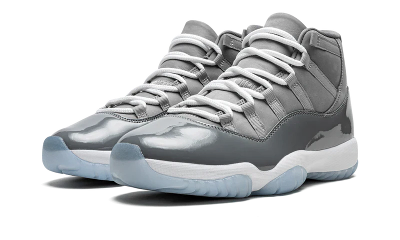 Nike Air Jordan 11 Cool Grey Patent Leather Nubuck