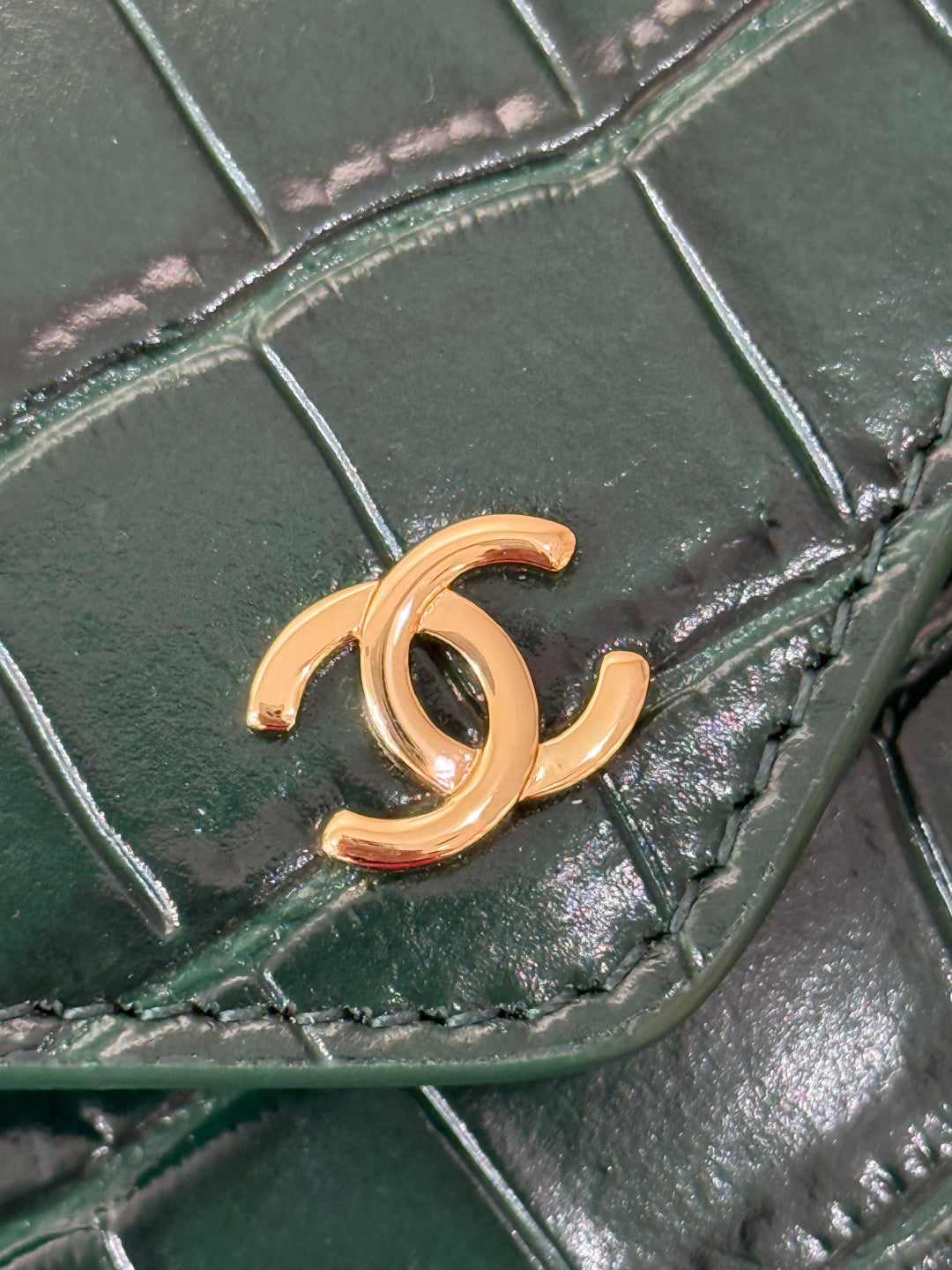 Chanel 2026 Clutch With Strap 21.5cm Crocodile-embossed Calfskin