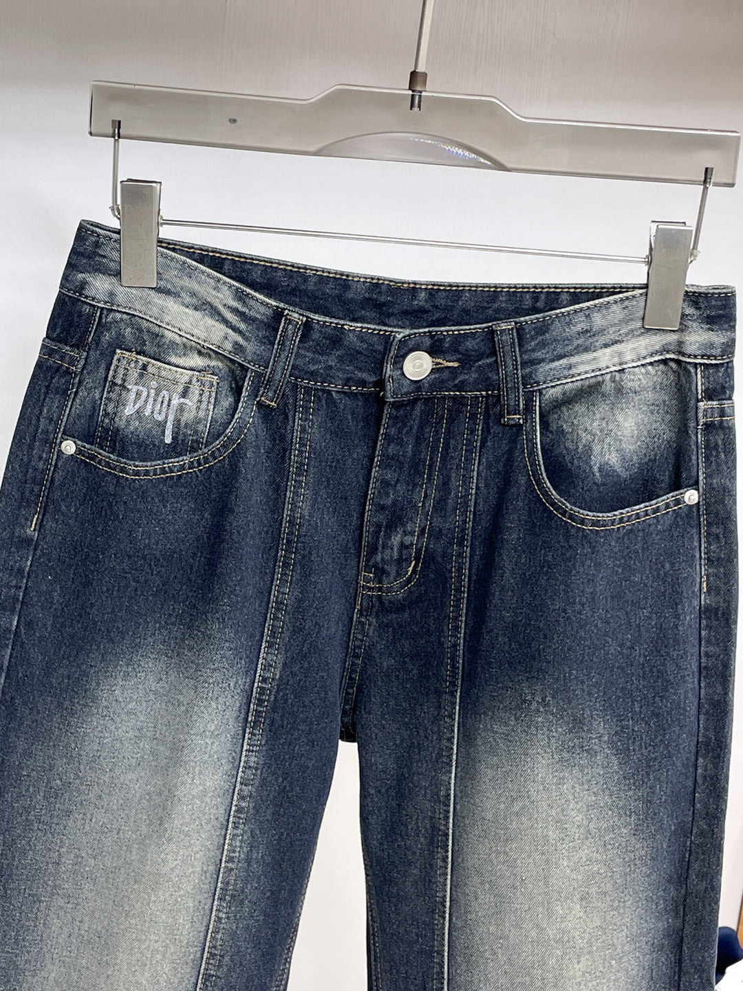 CD 26A Men Wide-Leg Jeans Dark Blue Denim 284963