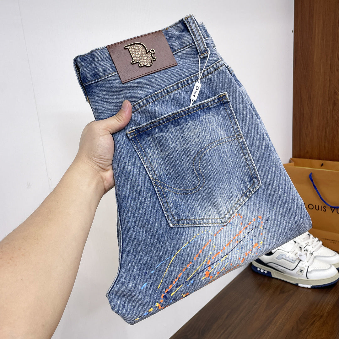 CD 26A Men Wide-Leg Jeans Blue Denim 284959