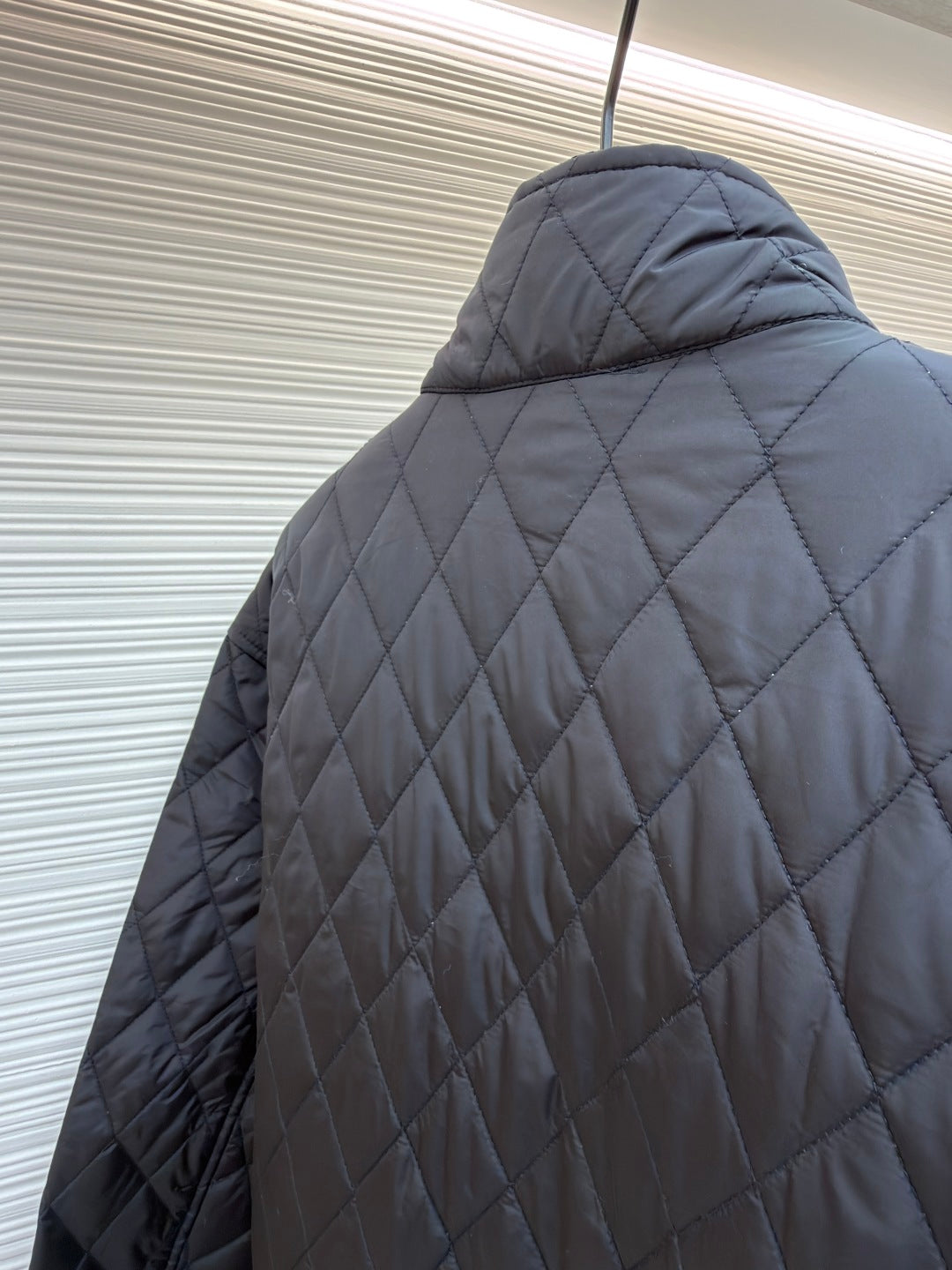 Burberry 25 Quilted Down Jacket Black Nylon Fabric