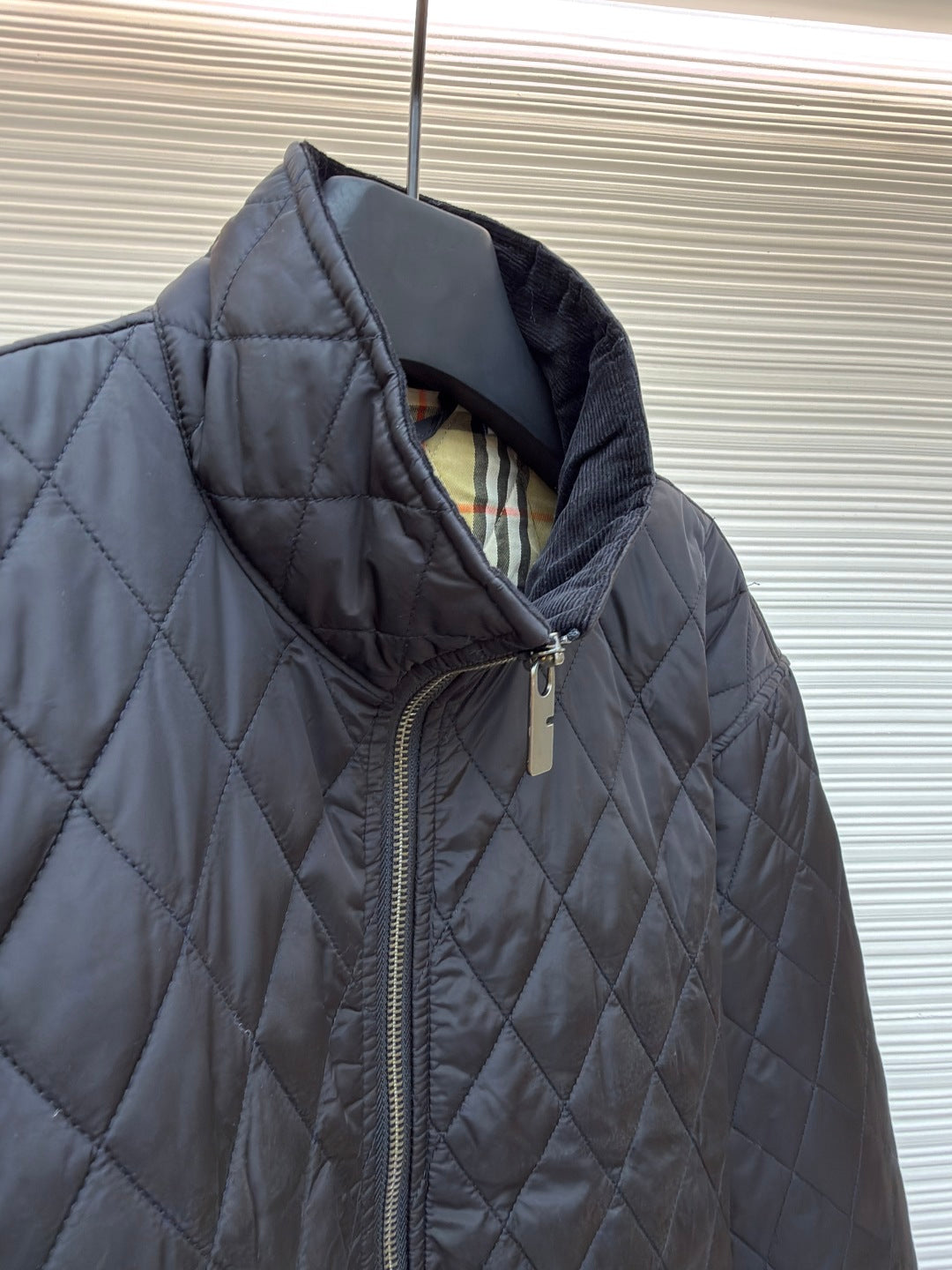 Burberry 25 Quilted Down Jacket Black Nylon Fabric
