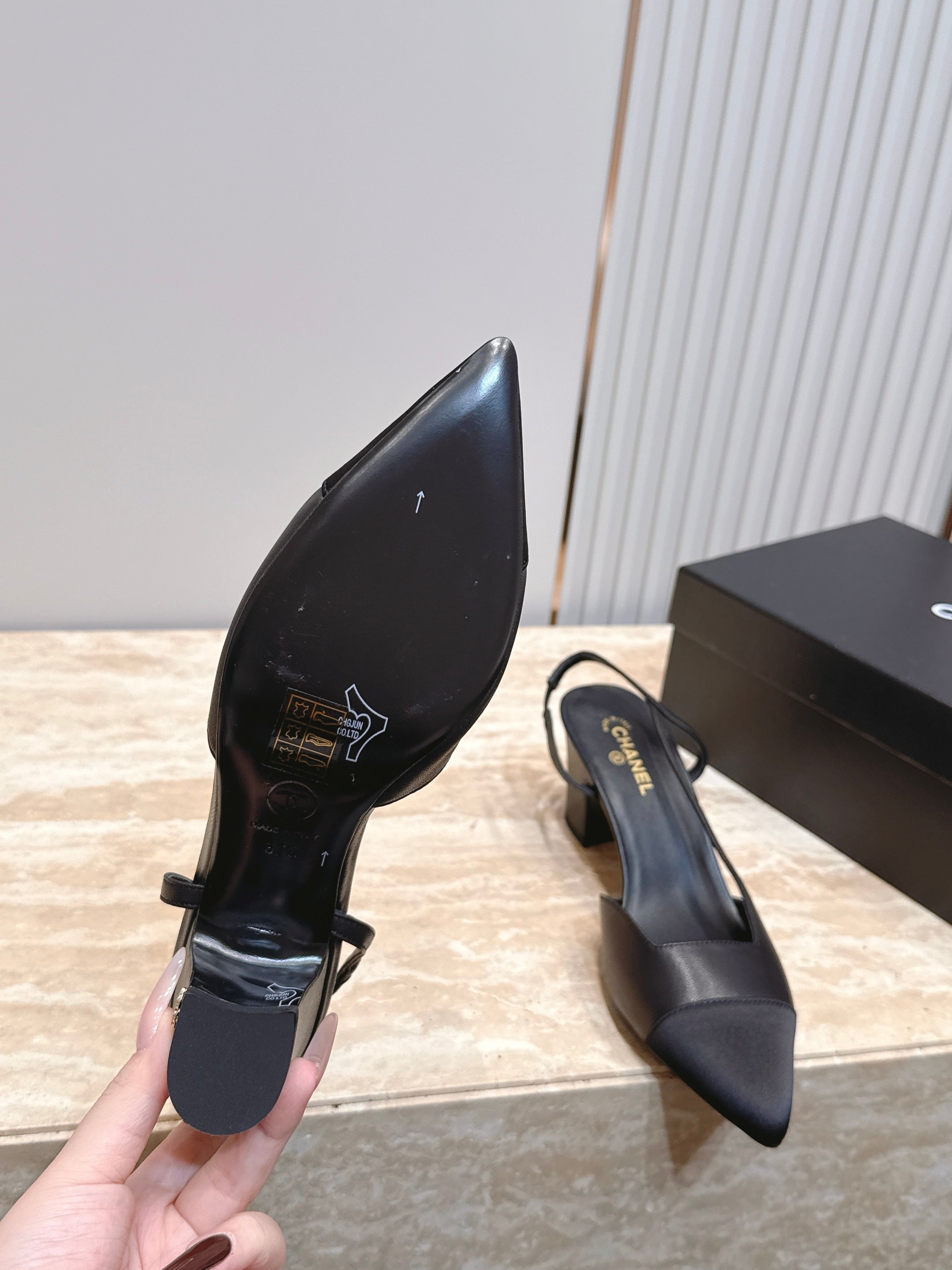 Chanel 2026 Slingback 65mm Fabric Calfskin 898961