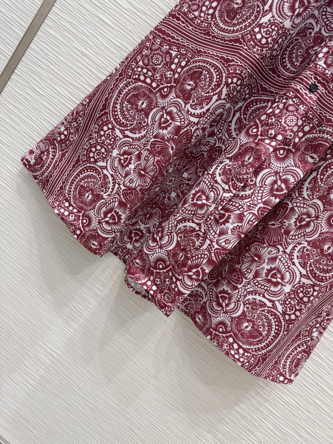 CD 2025 Floral Dress Red Cotton