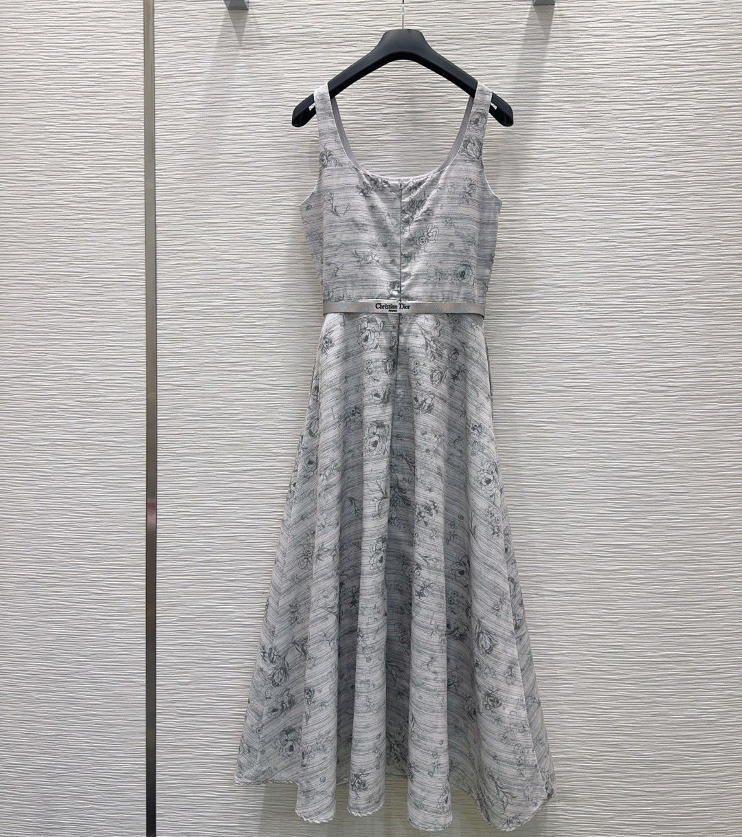 Dior 2026 Printed Vest Dress White Gray Polyester