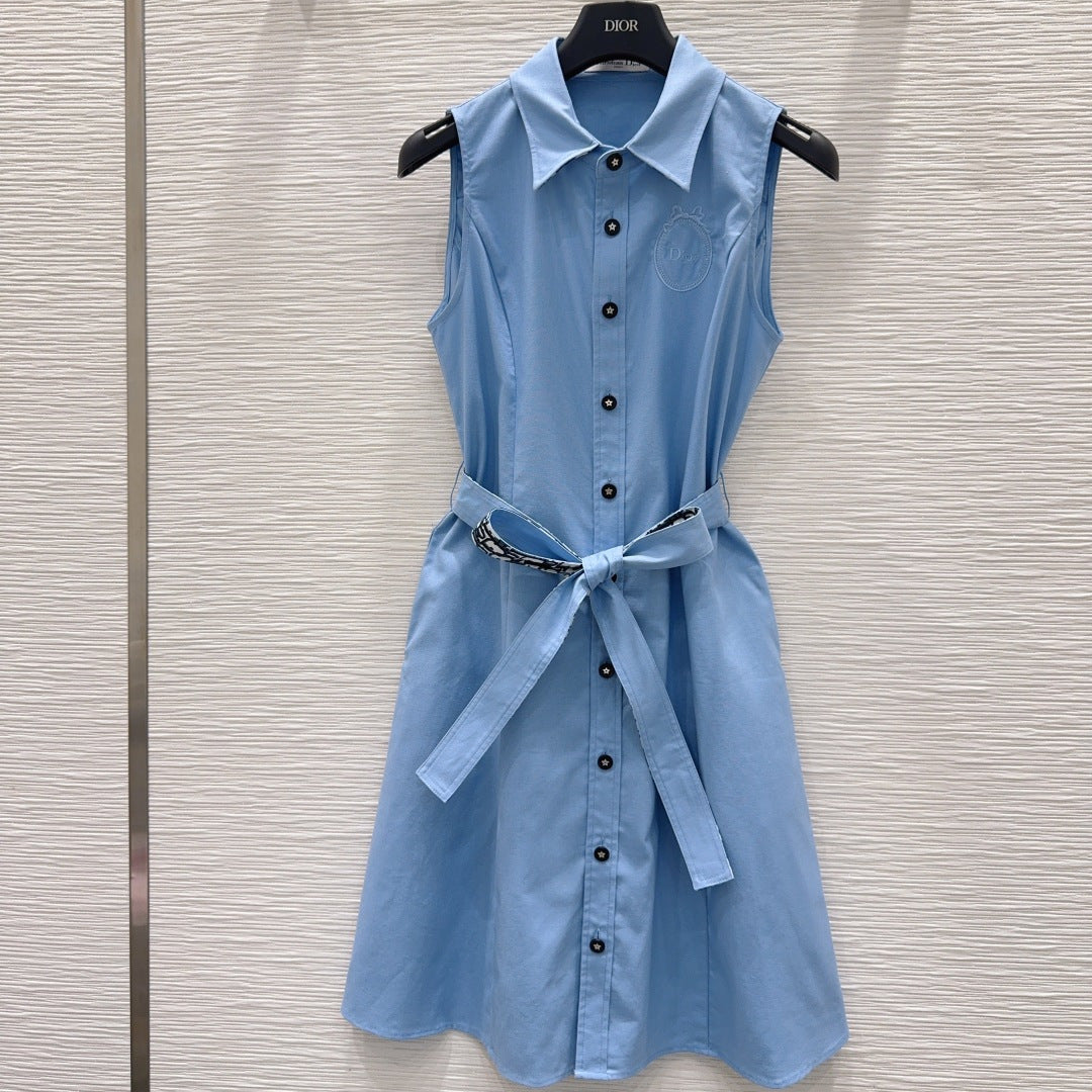 Dior 2026 Vest Dress Blue Cotton 384557