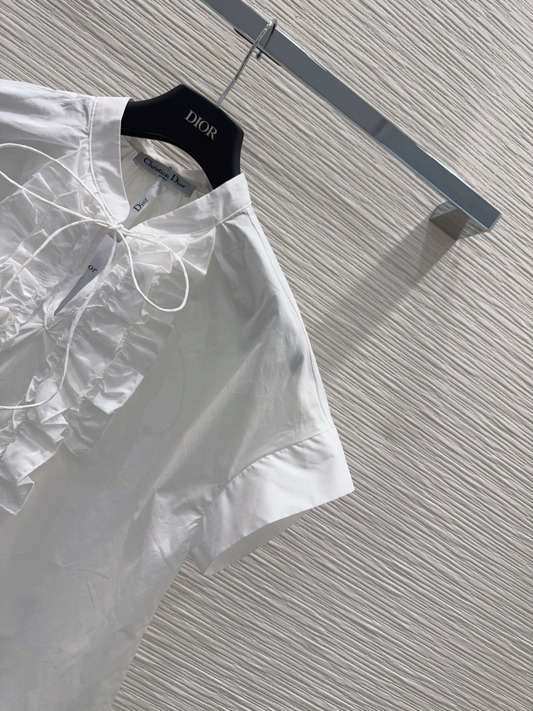 Dior 2026 Shirt With Lace Trim White Cotton 449988