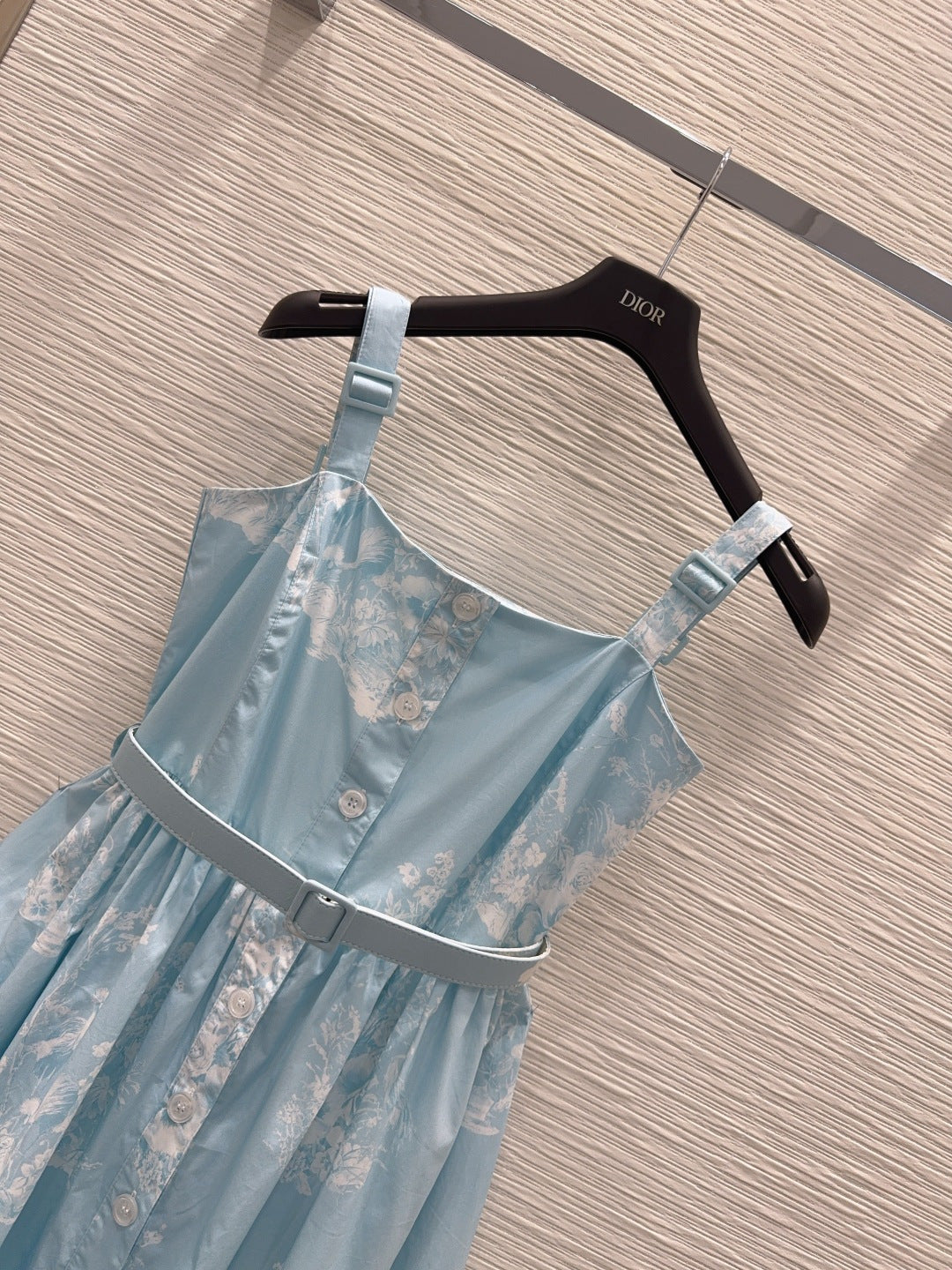 Dior 2026 Strappy Dress Blue Cotton 627311