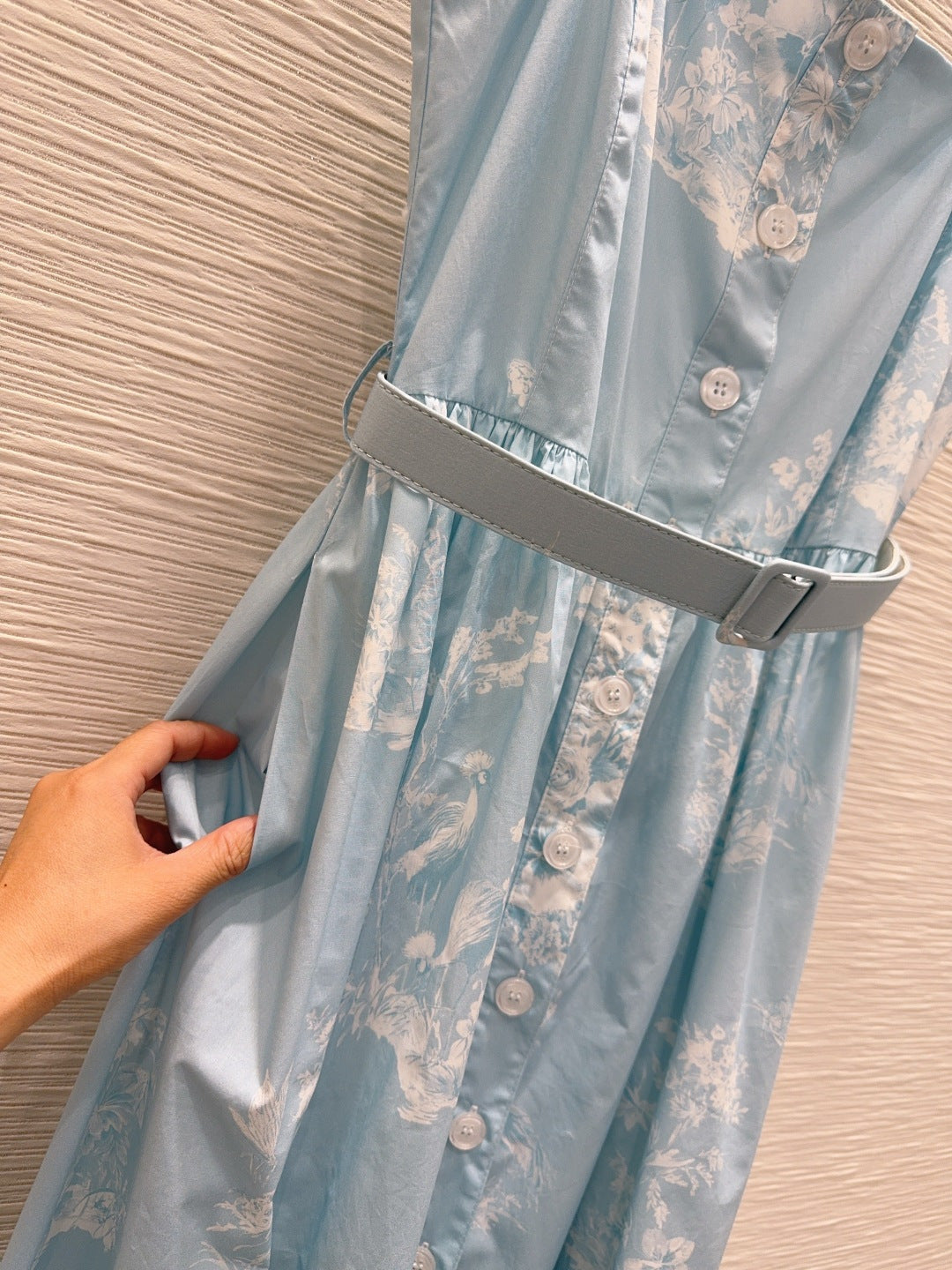Dior 2026 Strappy Dress Blue Cotton 627311