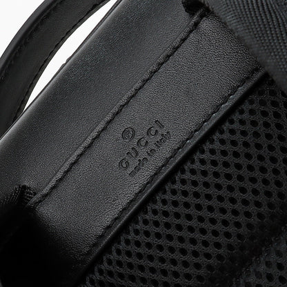 Gucci 2026 Emblem Backpack 43cm Black Embossed Calfskin