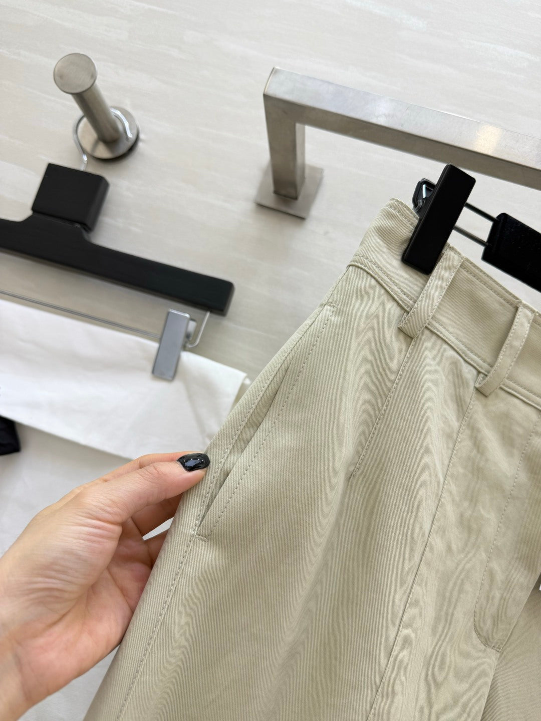 Chanel 2026 Light Apricot Wide-Leg Pants Cotton 379252