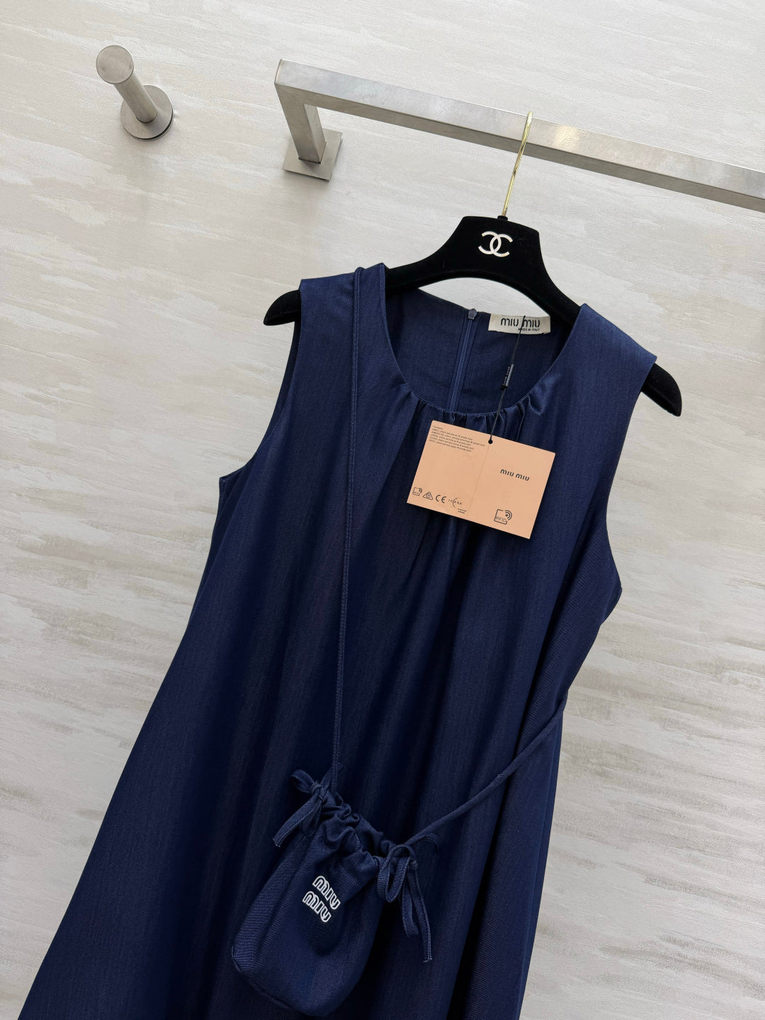MiuMiu 2026 Sleeveless Dress Cotton 398804
