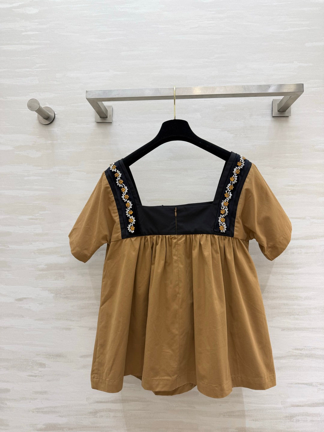 Prada 2026 Babydol Shirt Brown Black Cotton 402215