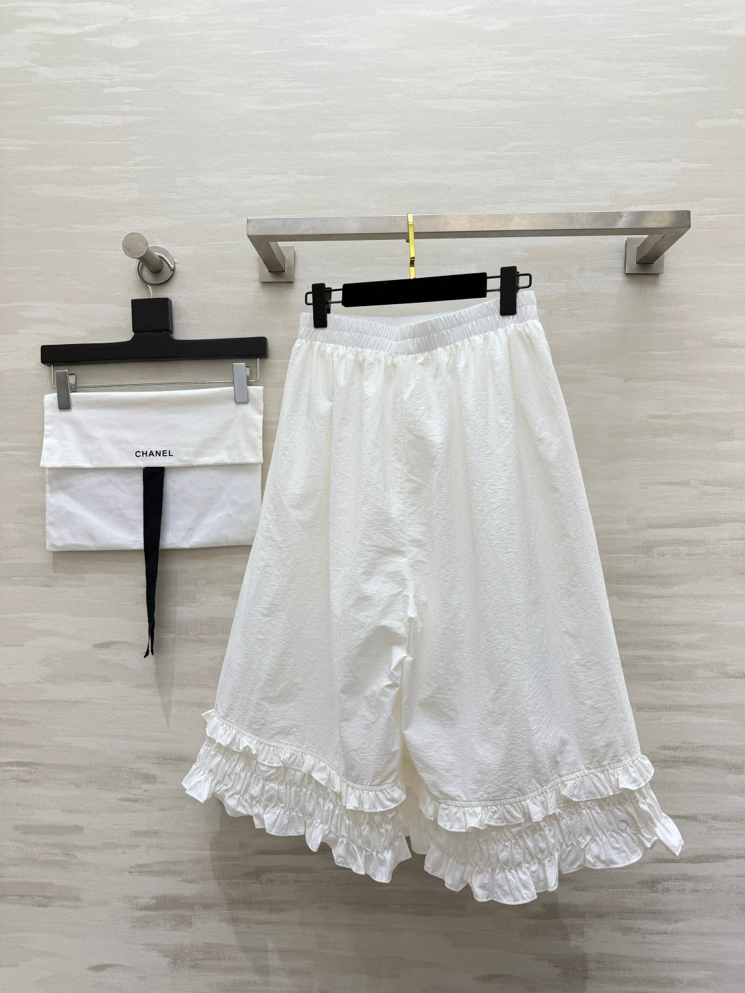 Chanel 2026 Wide-Leg Pants White Cotton 402322