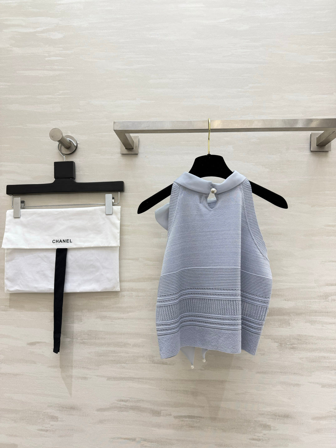 Chanel 2026 Misty Blue Knitwear Set Wool 639129