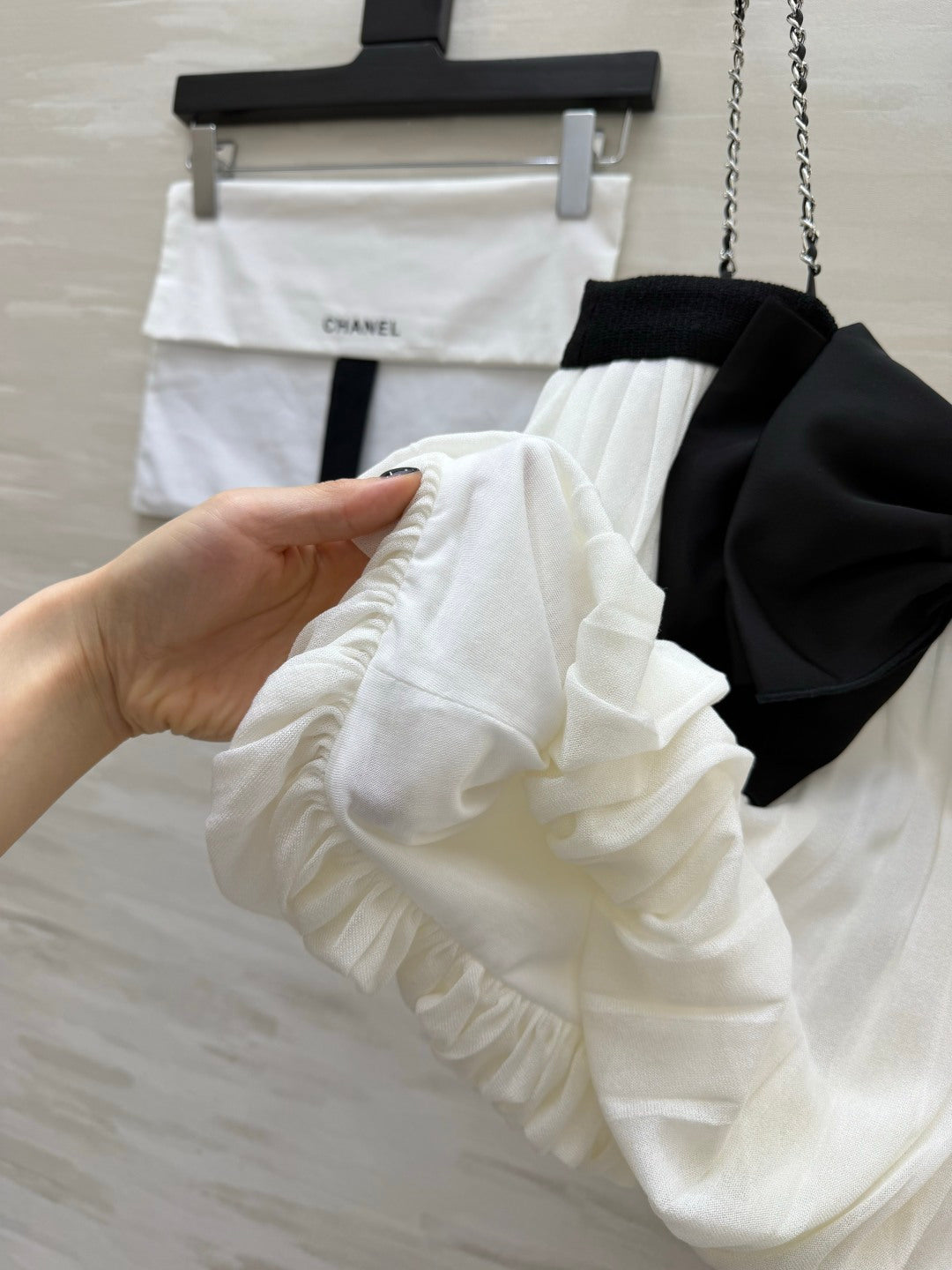 Chanel 2026 Camisole Black White Cotton 666374