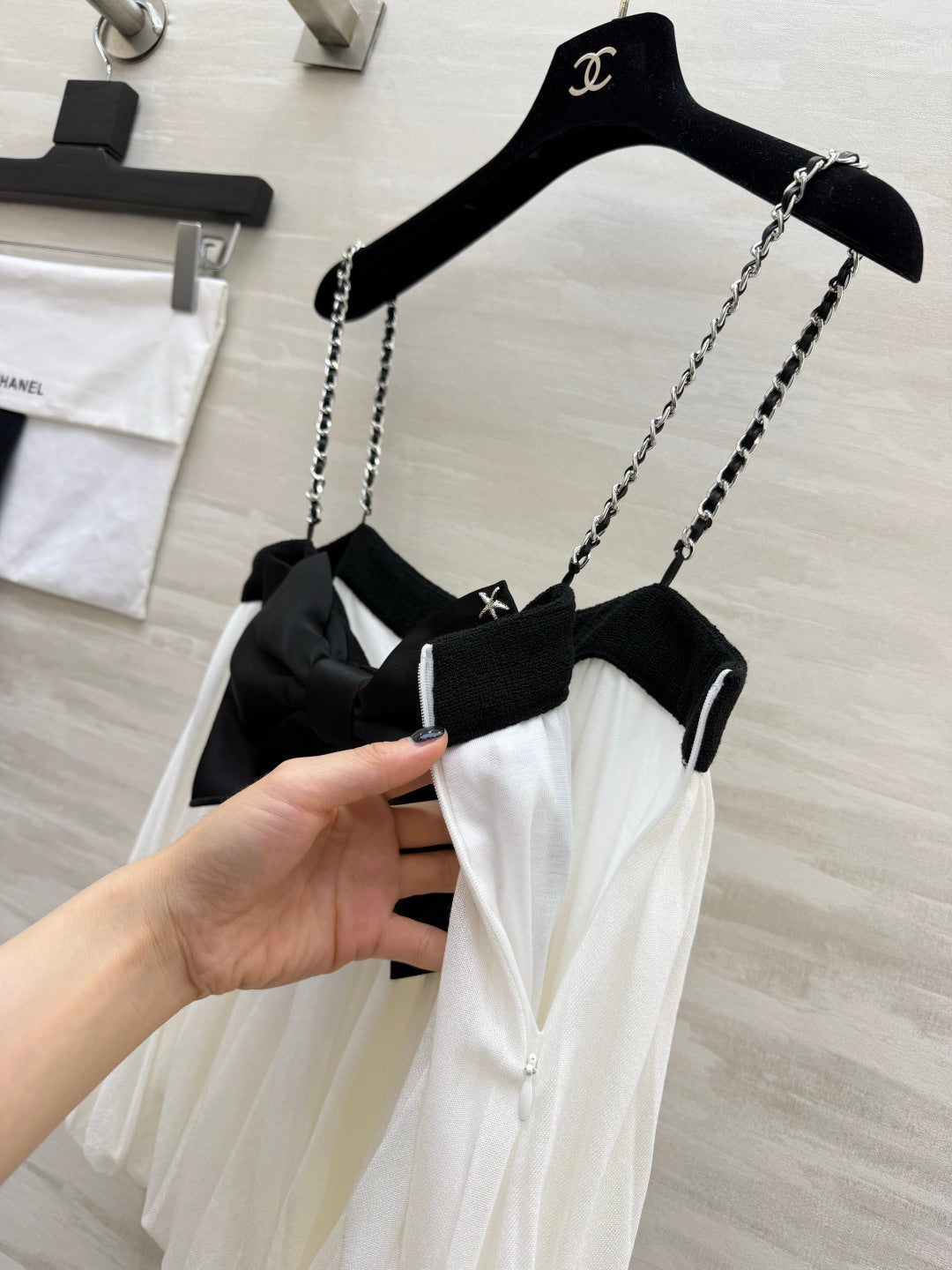 Chanel 2026 Camisole Black White Cotton 666374