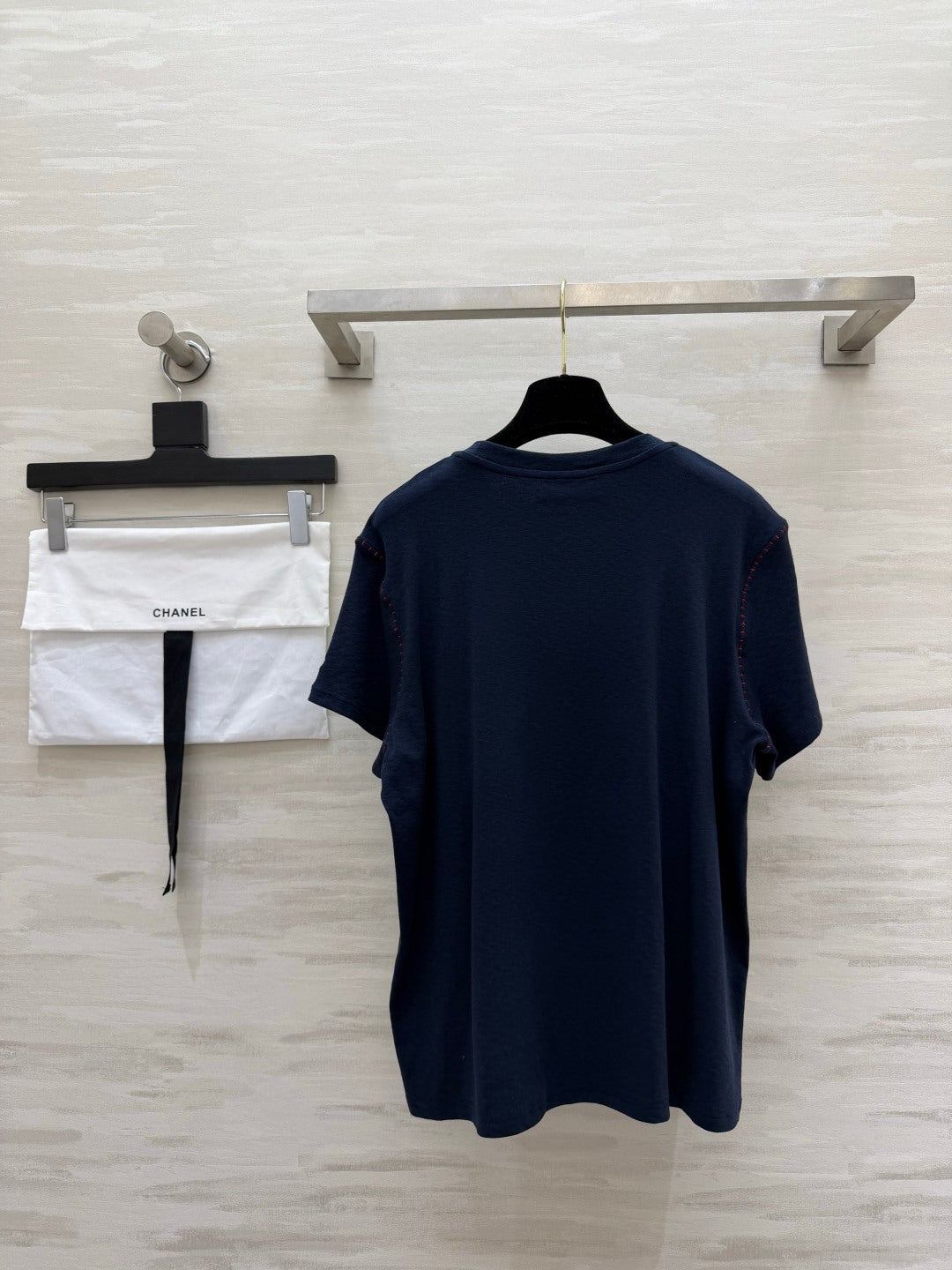 Chanel 2026 Hand-stitched Short-Sleeve T-Shirt Cotton 666402
