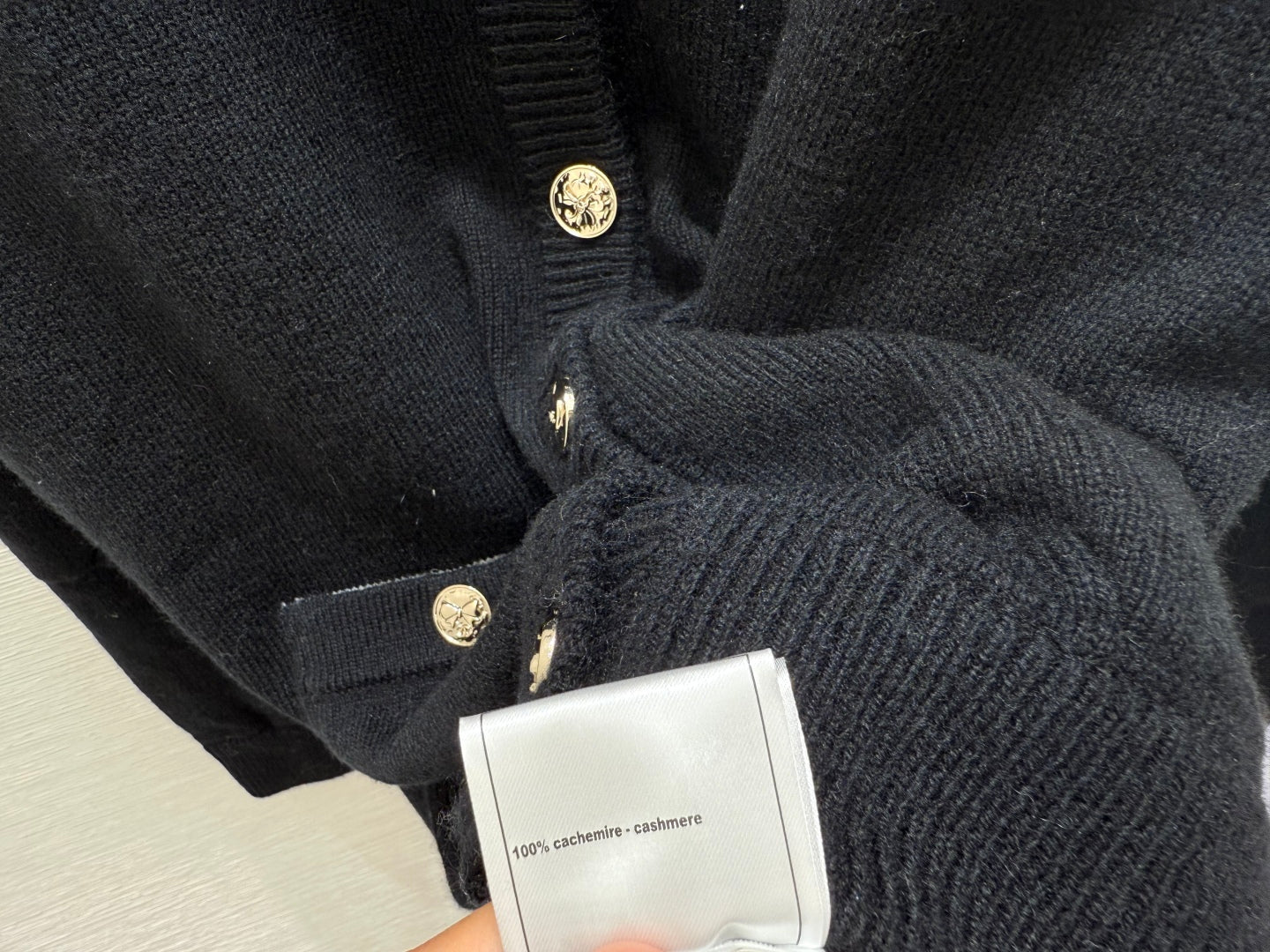 CC 25 Cardigan In Black Cashnere 286347